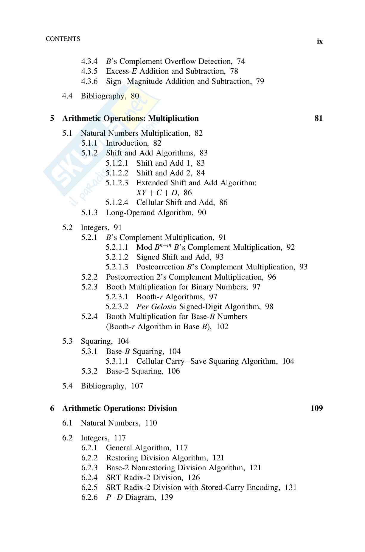 Synthesis of Arithmetic Circuits Pag. 11