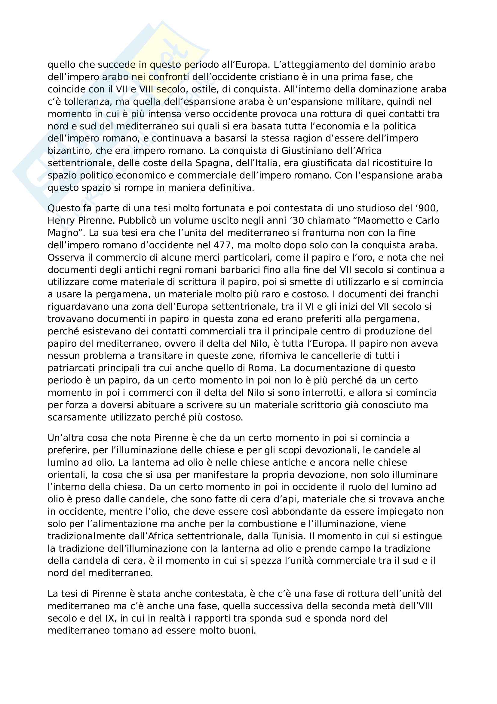Appunti di Storia Medievale, I parte del semestre, Prof. Faini Pag. 36
