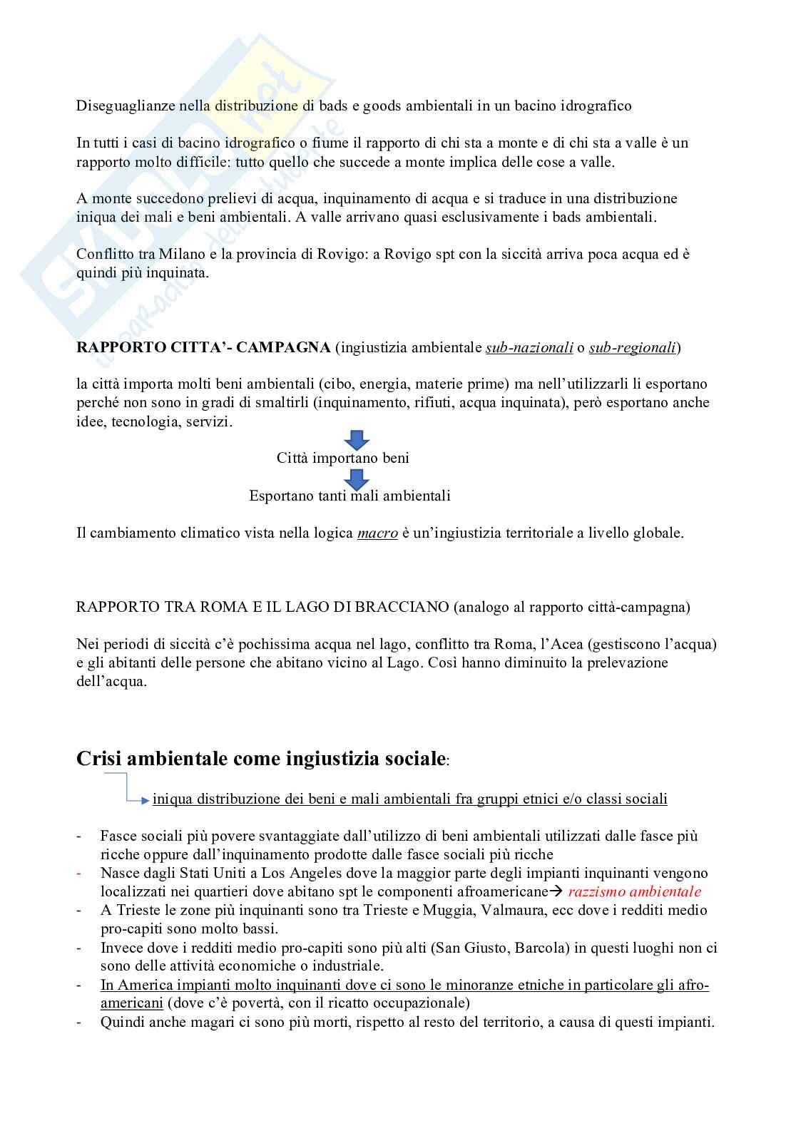 Riassunto esame Sociologia dell'ambiente, Prof. Carrato Sergio, libro consigliato Sociologia dell'ambiente, Luigi Pellizzoni con appunti delle lezioni di Carrosio Giovanni Pag. 26