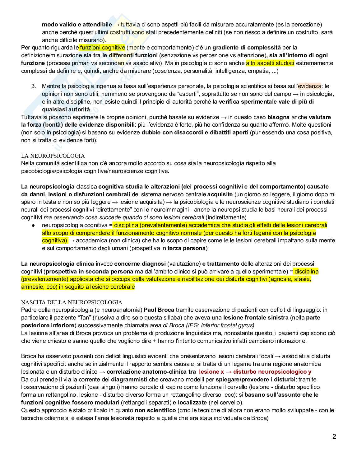 Neuropsicologia Pag. 2