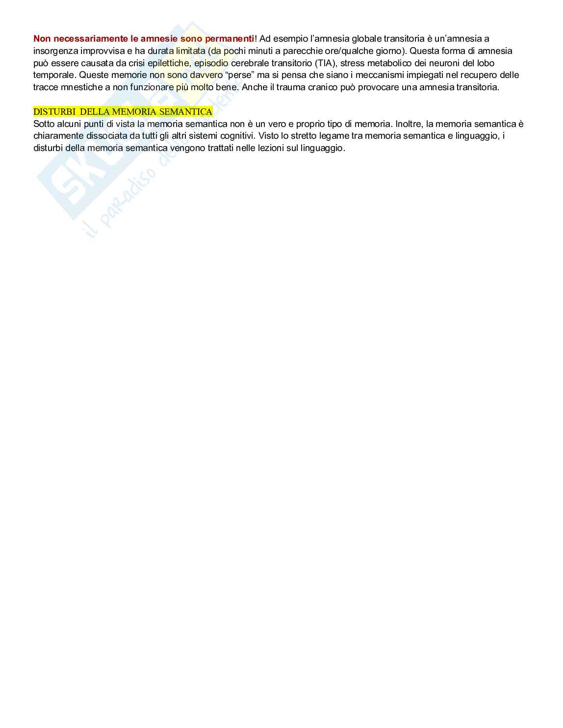 Neuropsicologia Pag. 76