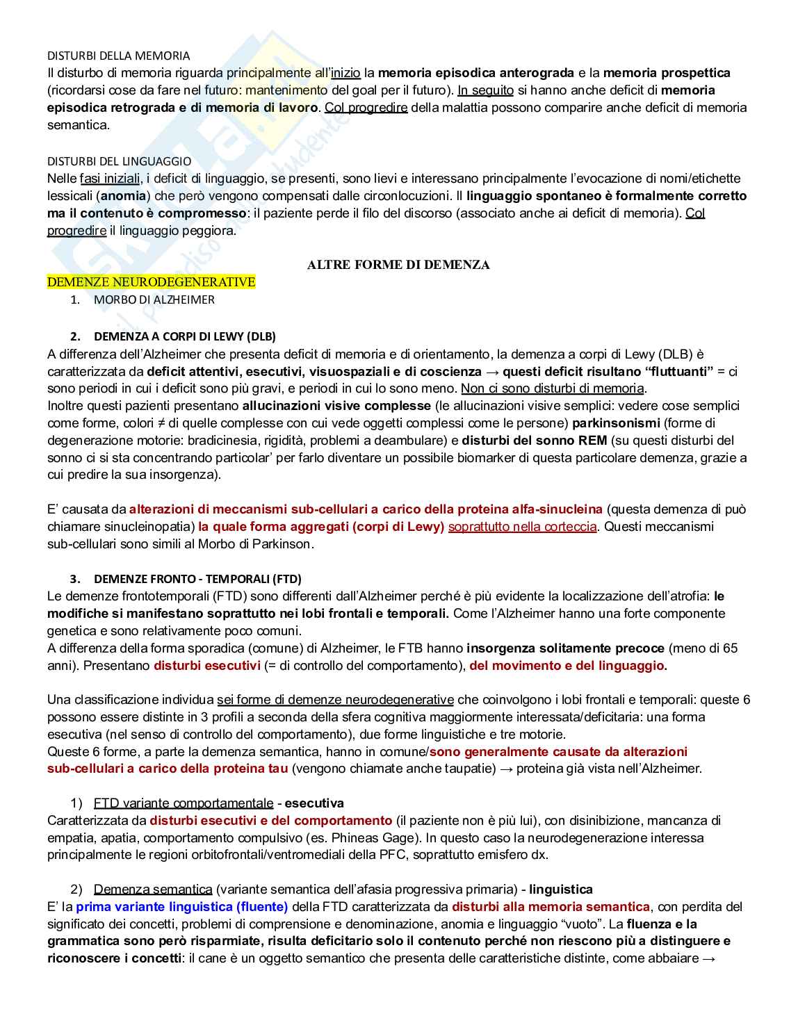 Neuropsicologia Pag. 81