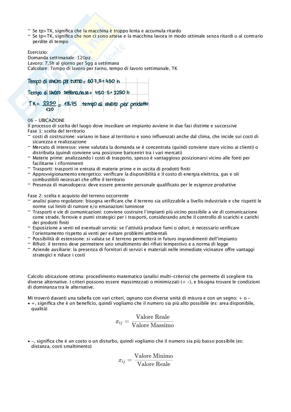 Appunti di Gestione industriale e logistica Pag. 11
