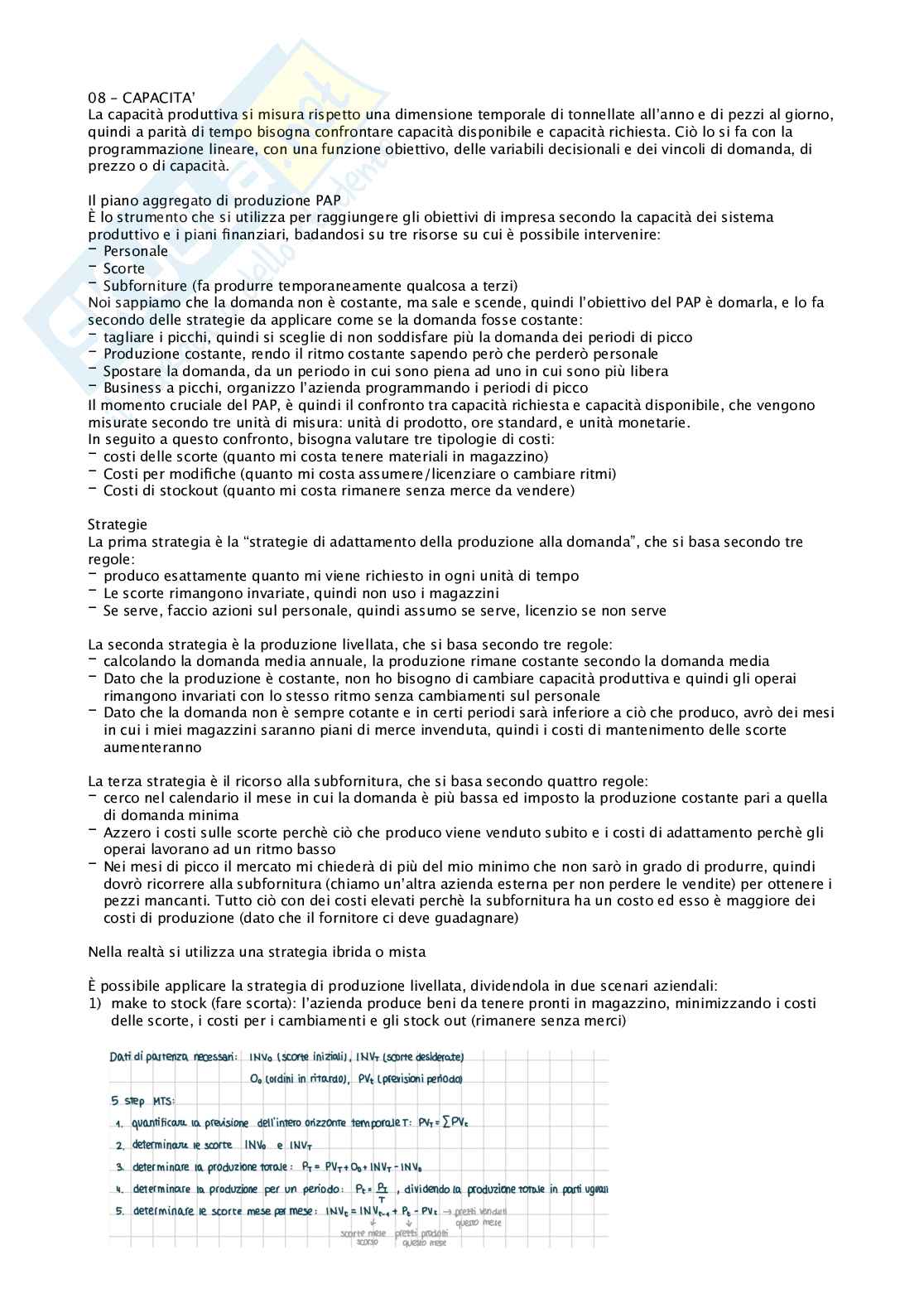 Appunti di Gestione industriale e logistica Pag. 16