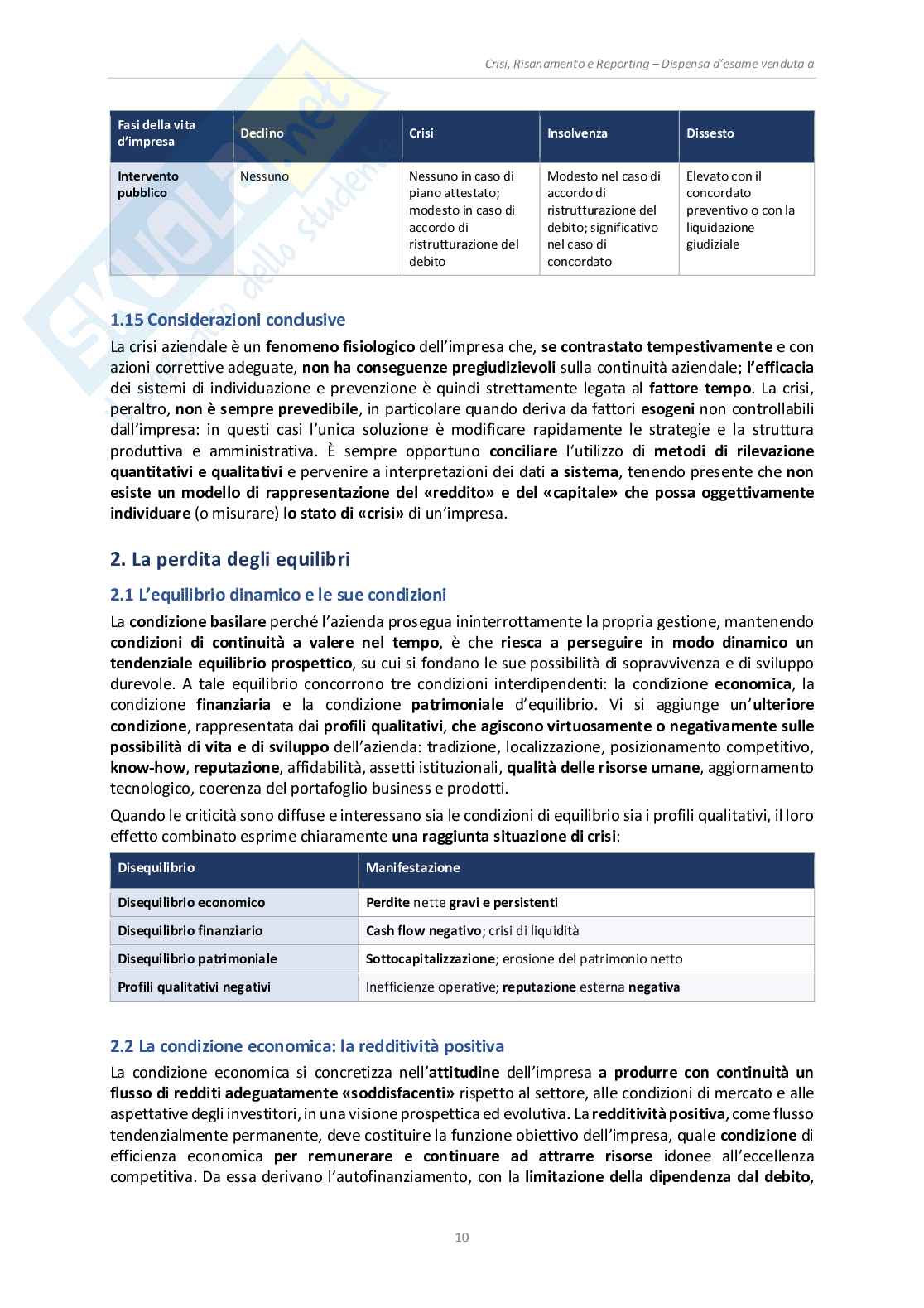Appunti Crisi, risanamento e reporting (A.A. 2025/2026) Pag. 11