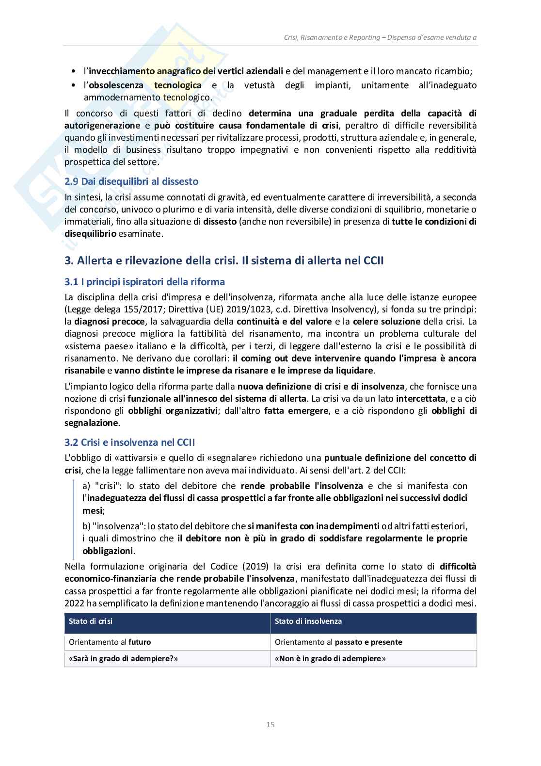 Appunti Crisi, risanamento e reporting (A.A. 2025/2026) Pag. 16