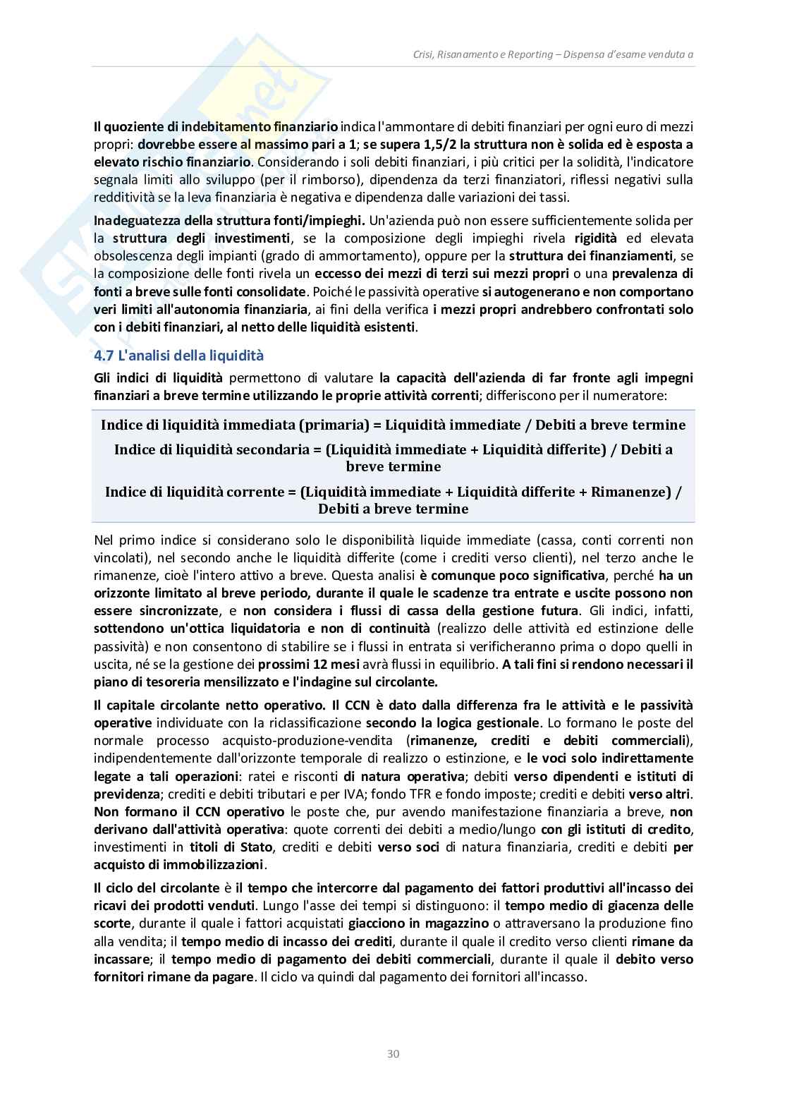 Appunti Crisi, risanamento e reporting (A.A. 2025/2026) Pag. 31