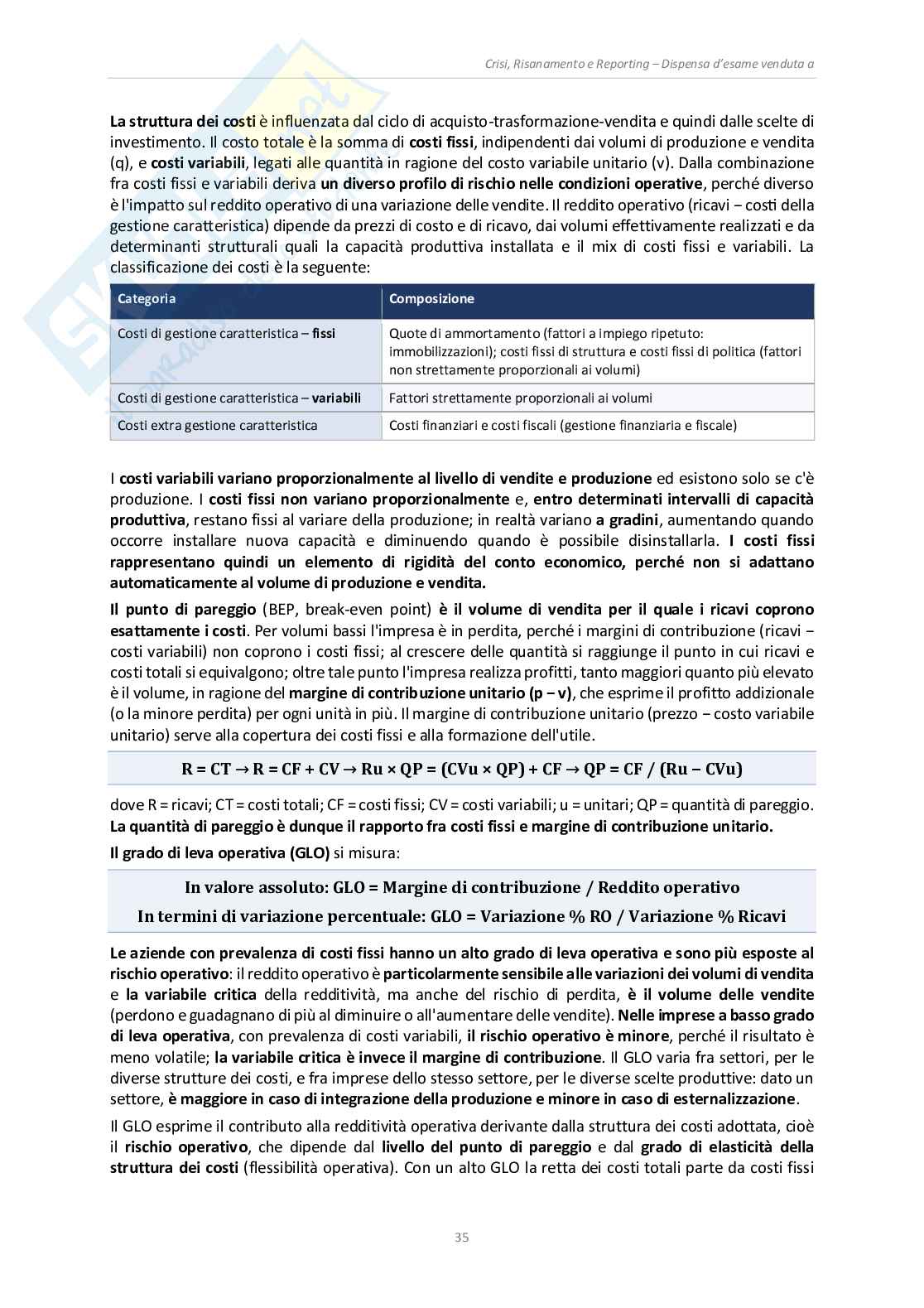 Appunti Crisi, risanamento e reporting (A.A. 2025/2026) Pag. 36