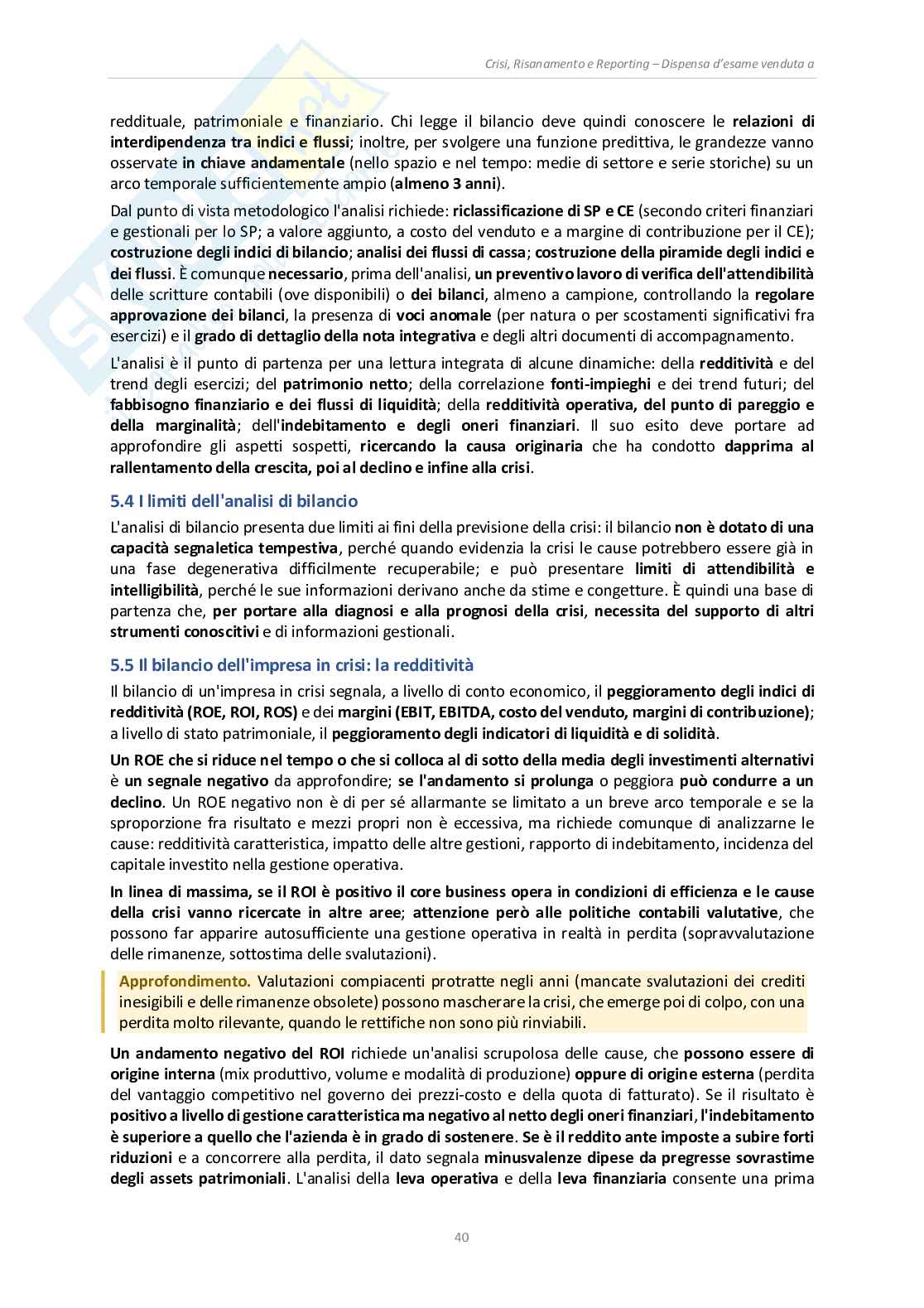 Appunti Crisi, risanamento e reporting (A.A. 2025/2026) Pag. 41