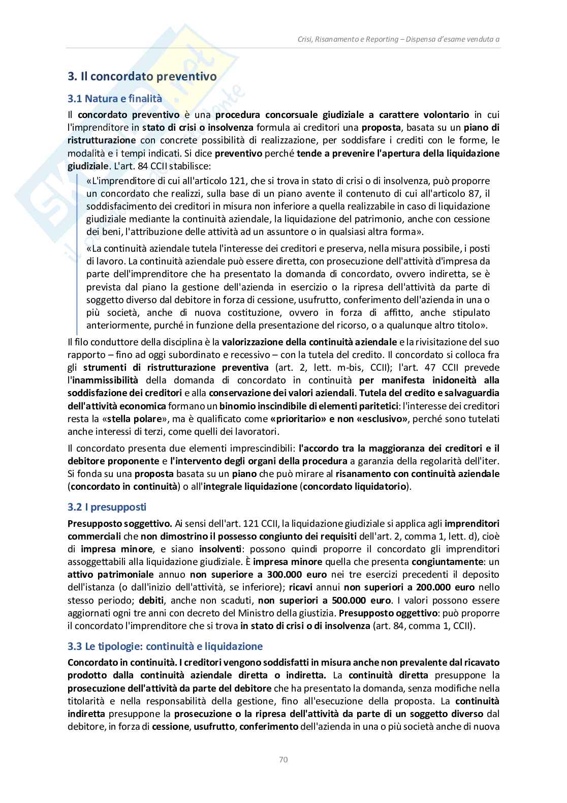 Appunti Crisi, risanamento e reporting (A.A. 2025/2026) Pag. 71