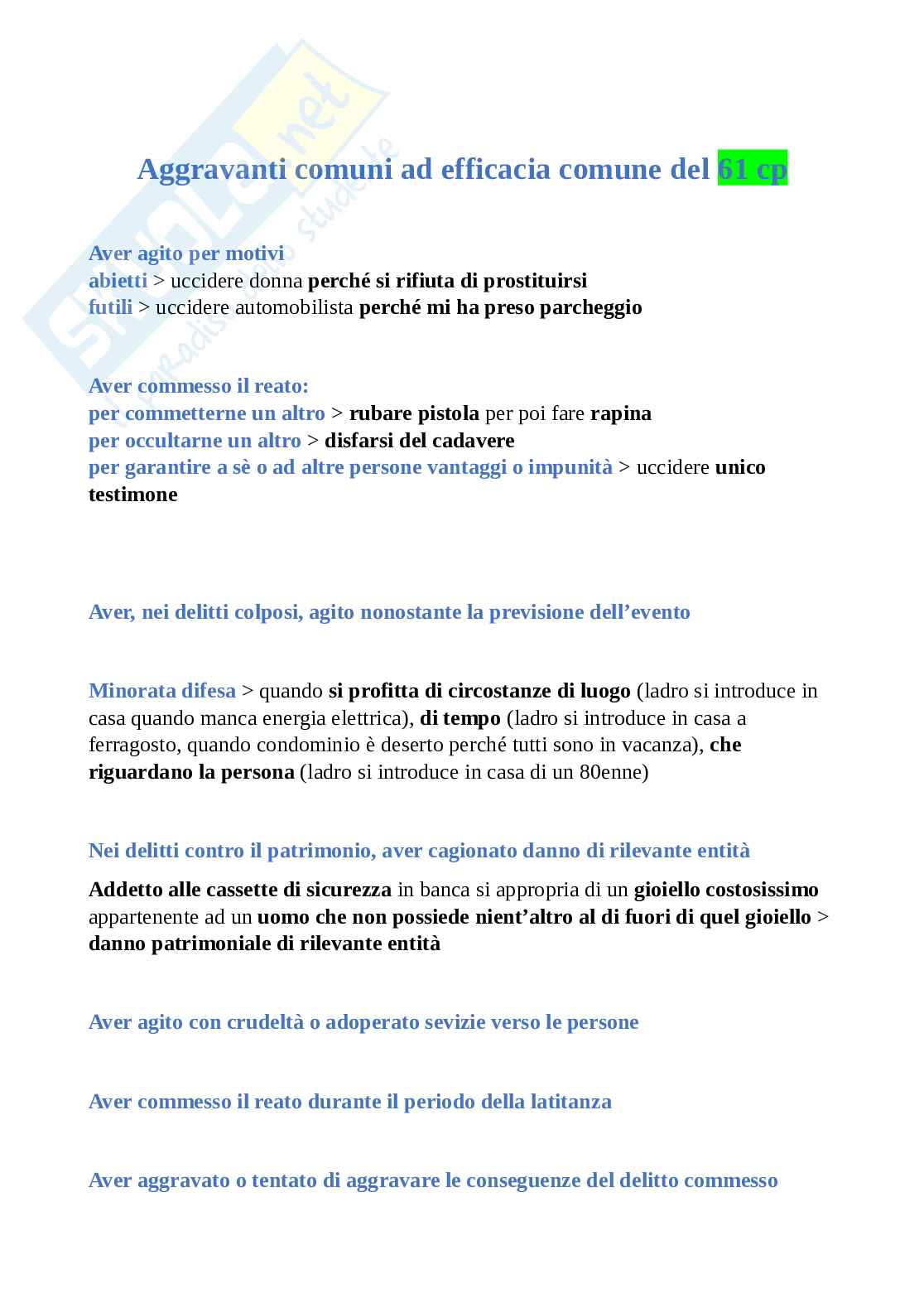 Riassunto esame diritto penale I, prof. D'Agostino, libro consigliato Manuale di diritto penale, Marinucci, Dolcini, Gatta Pag. 61