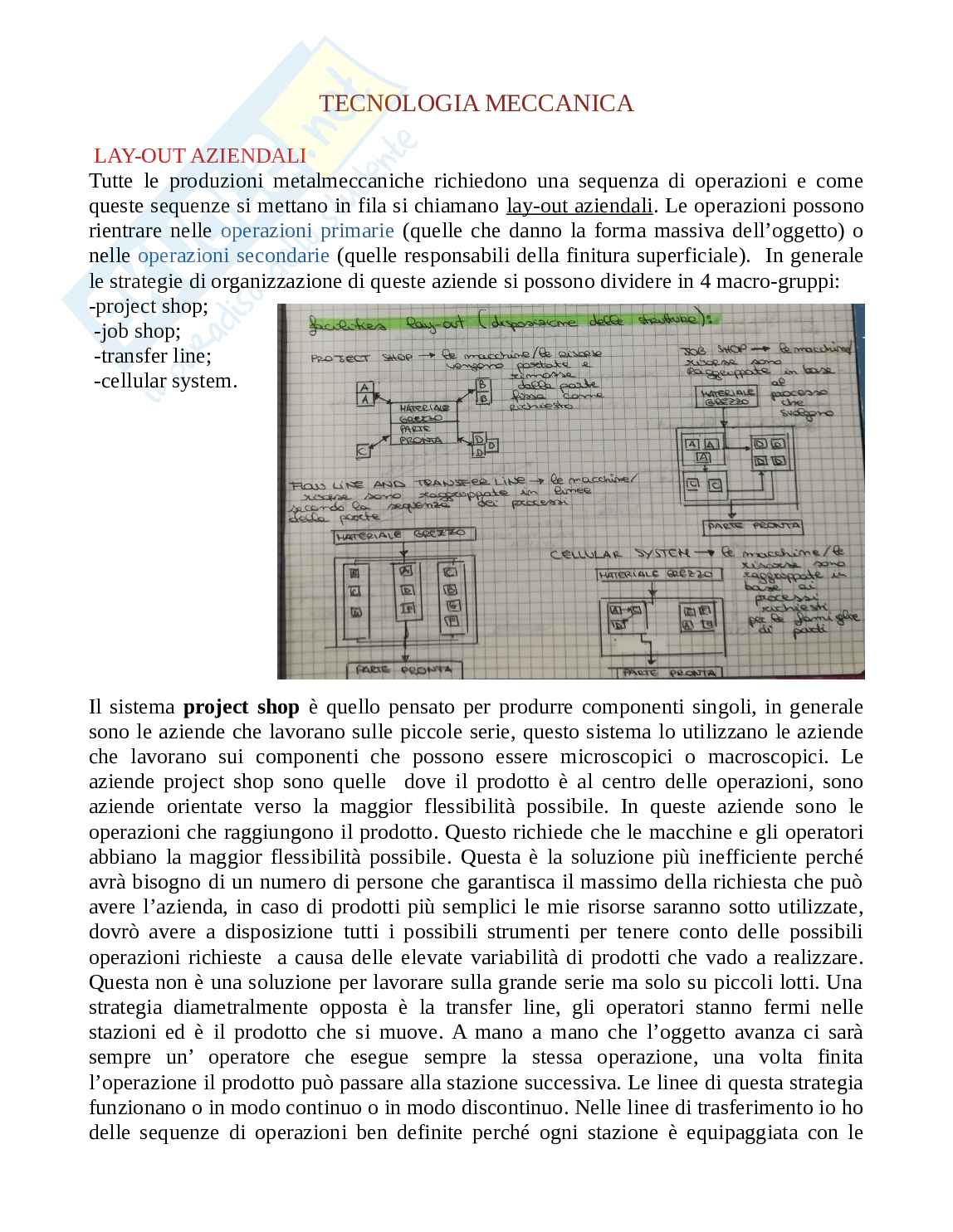 Appunti Tecnologia meccanica (primo compitino) Pag. 1