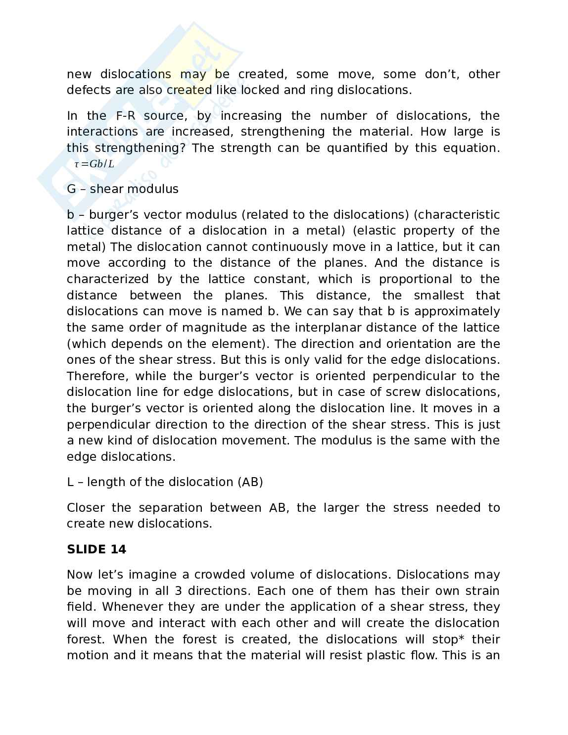 Technology of metallic materials - Strengthening methods of alloys Pag. 11