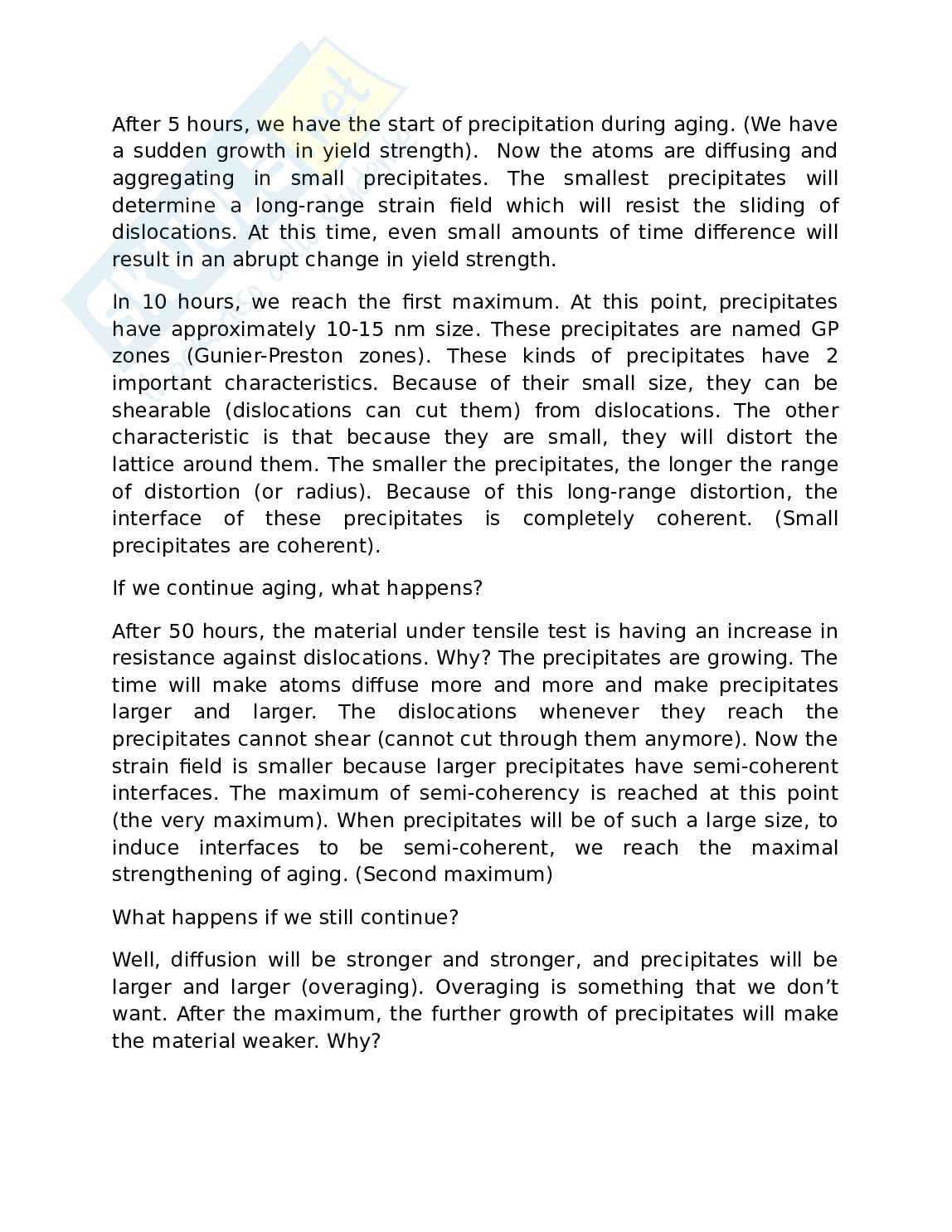 Technology of metallic materials - Strengthening methods of alloys Pag. 31