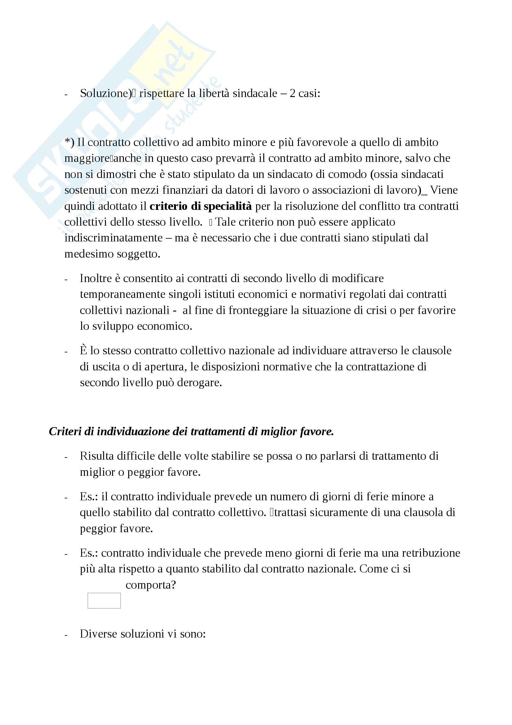 Riassunto esame Diritto del lavoro, prof. Pessi, libro consigliato Diritto sindacale,persiani Pag. 46