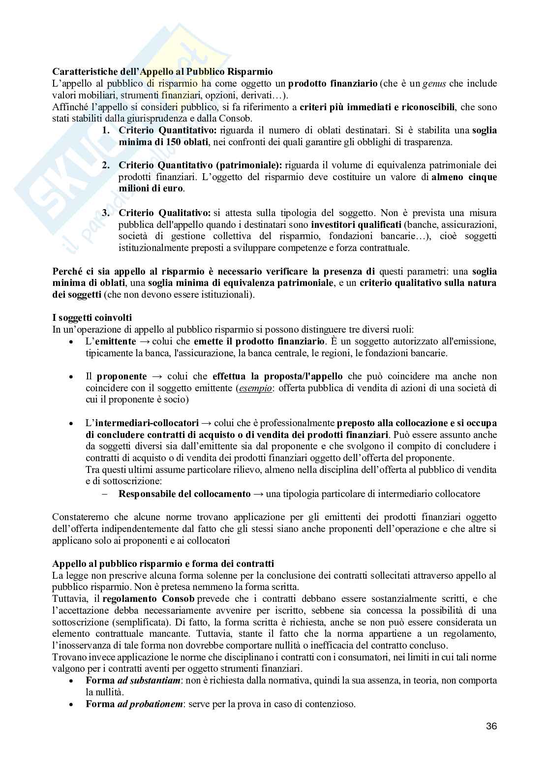 Appunti di Diritto del commercio e dei mercati finanziari Pag. 36