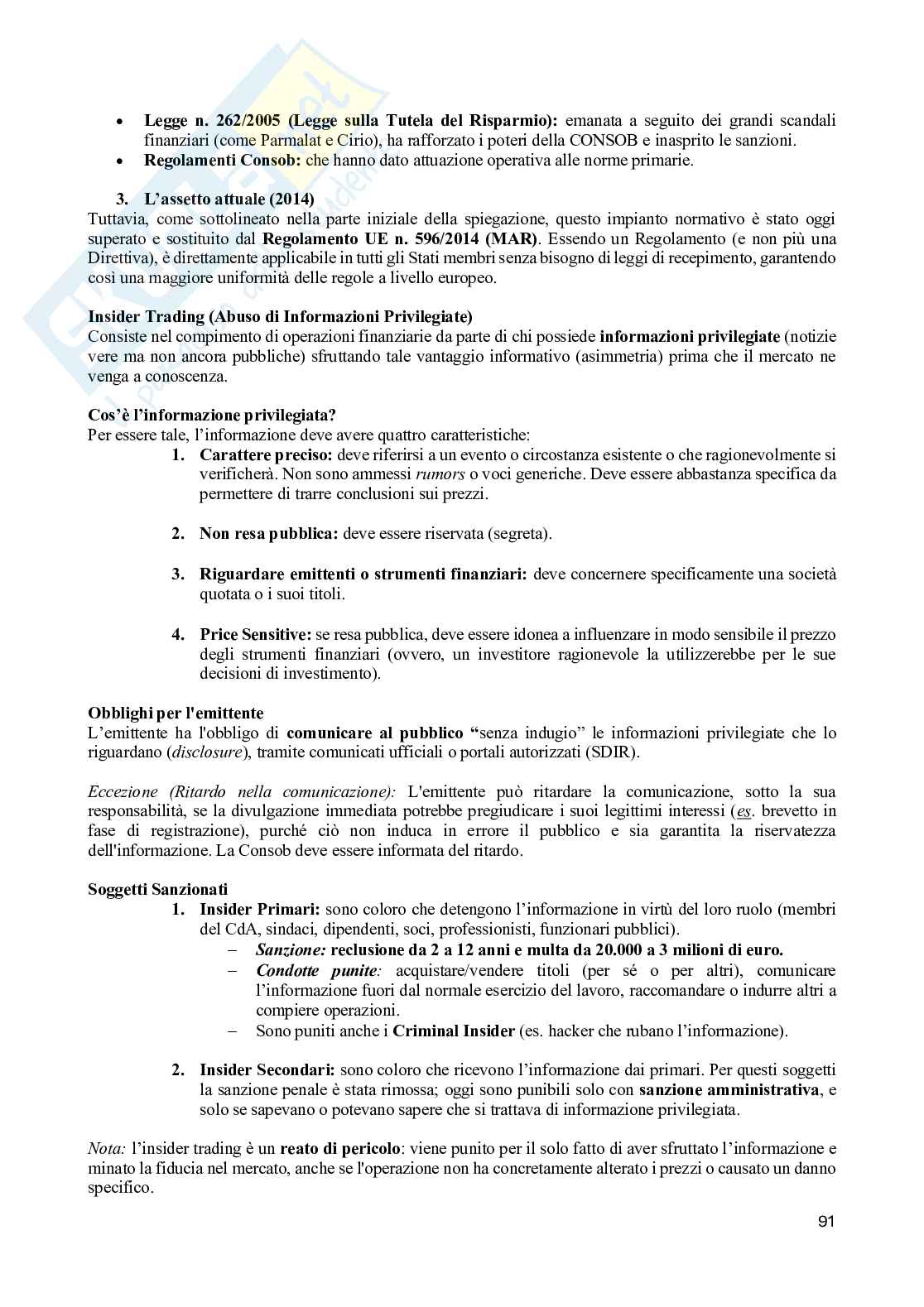 Appunti di Diritto del commercio e dei mercati finanziari Pag. 91