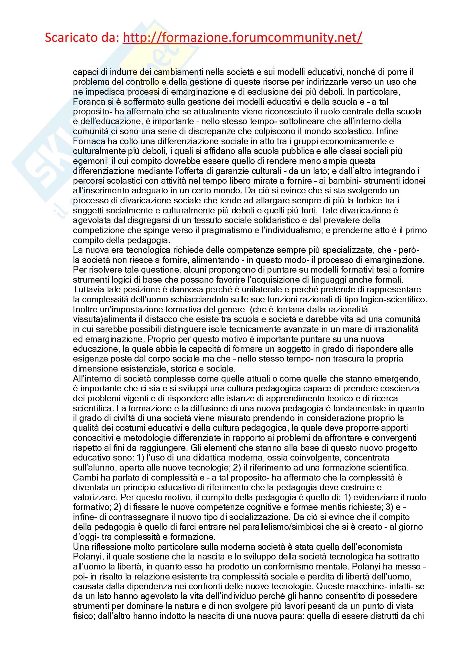 Pedagogia della formazione Pag. 16