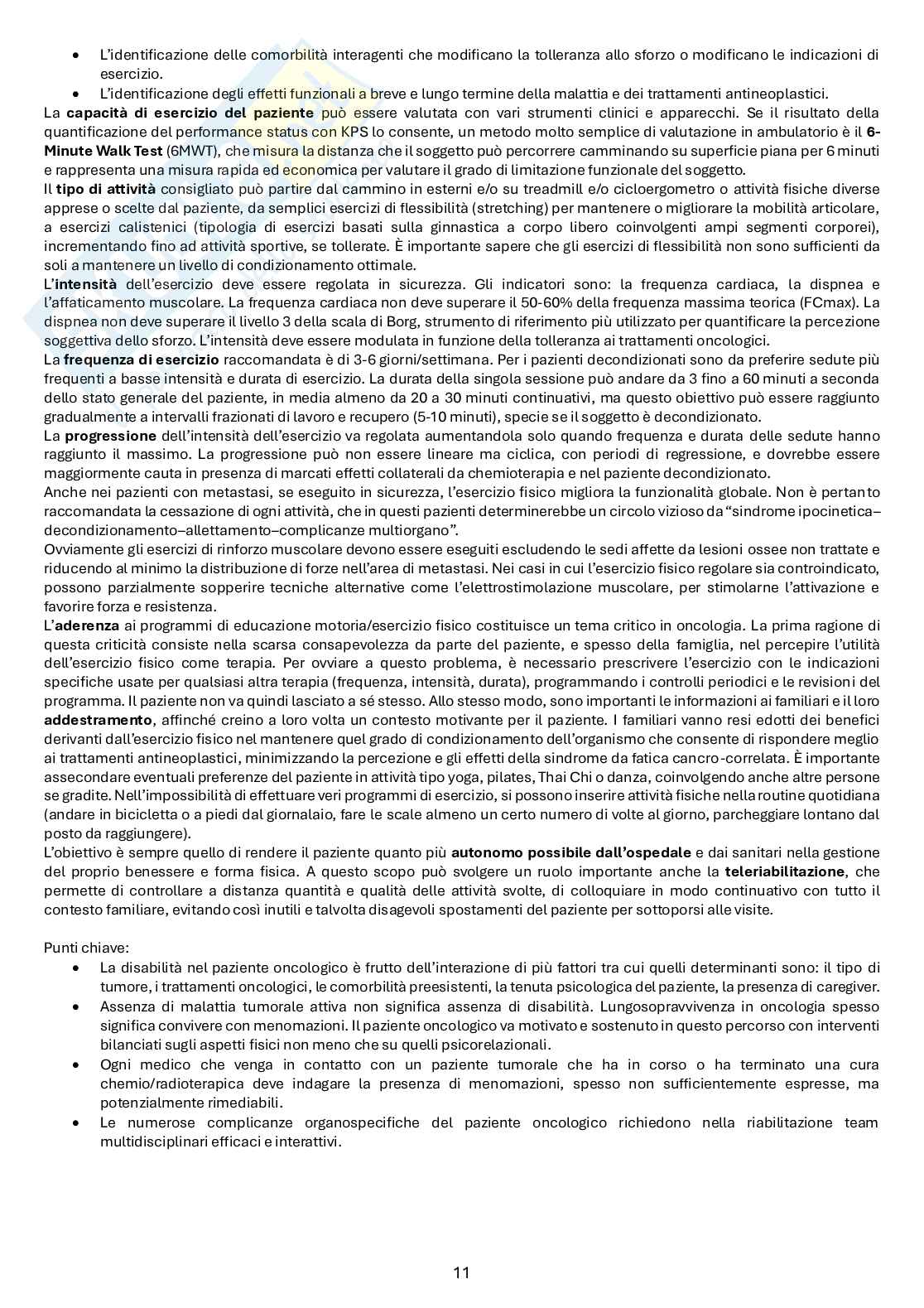 Riabilitazione in oncologia Pag. 11