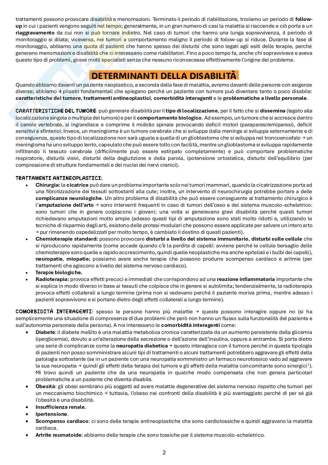 Riabilitazione in oncologia Pag. 2