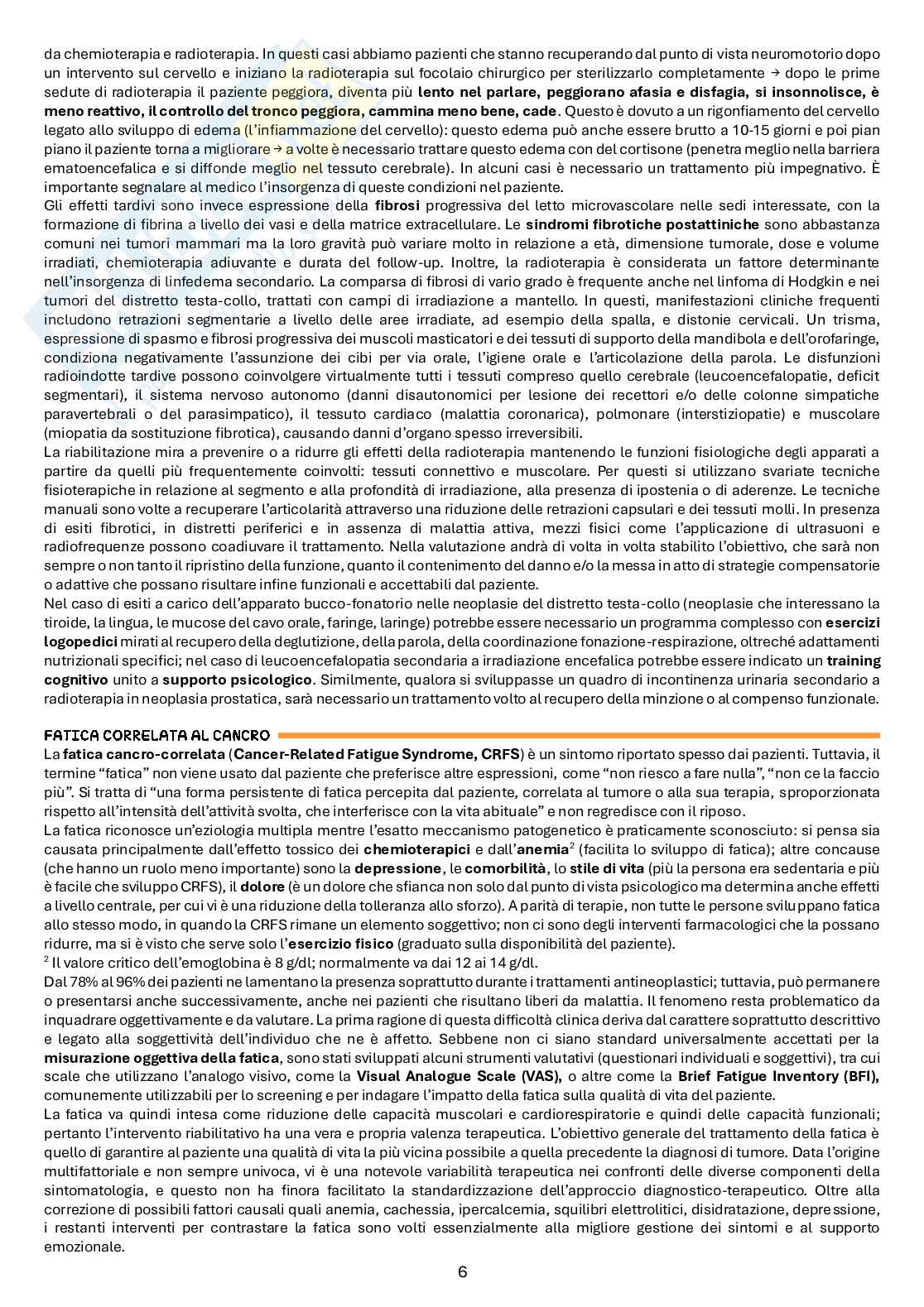 Riabilitazione in oncologia Pag. 6