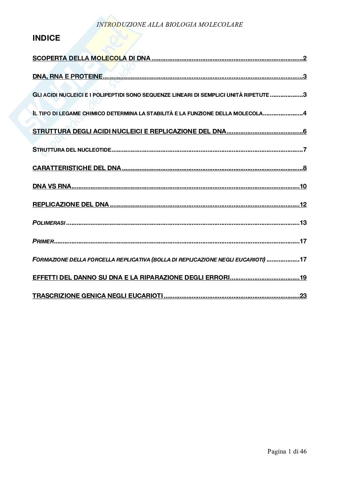 Biologia molecolare Pag. 2