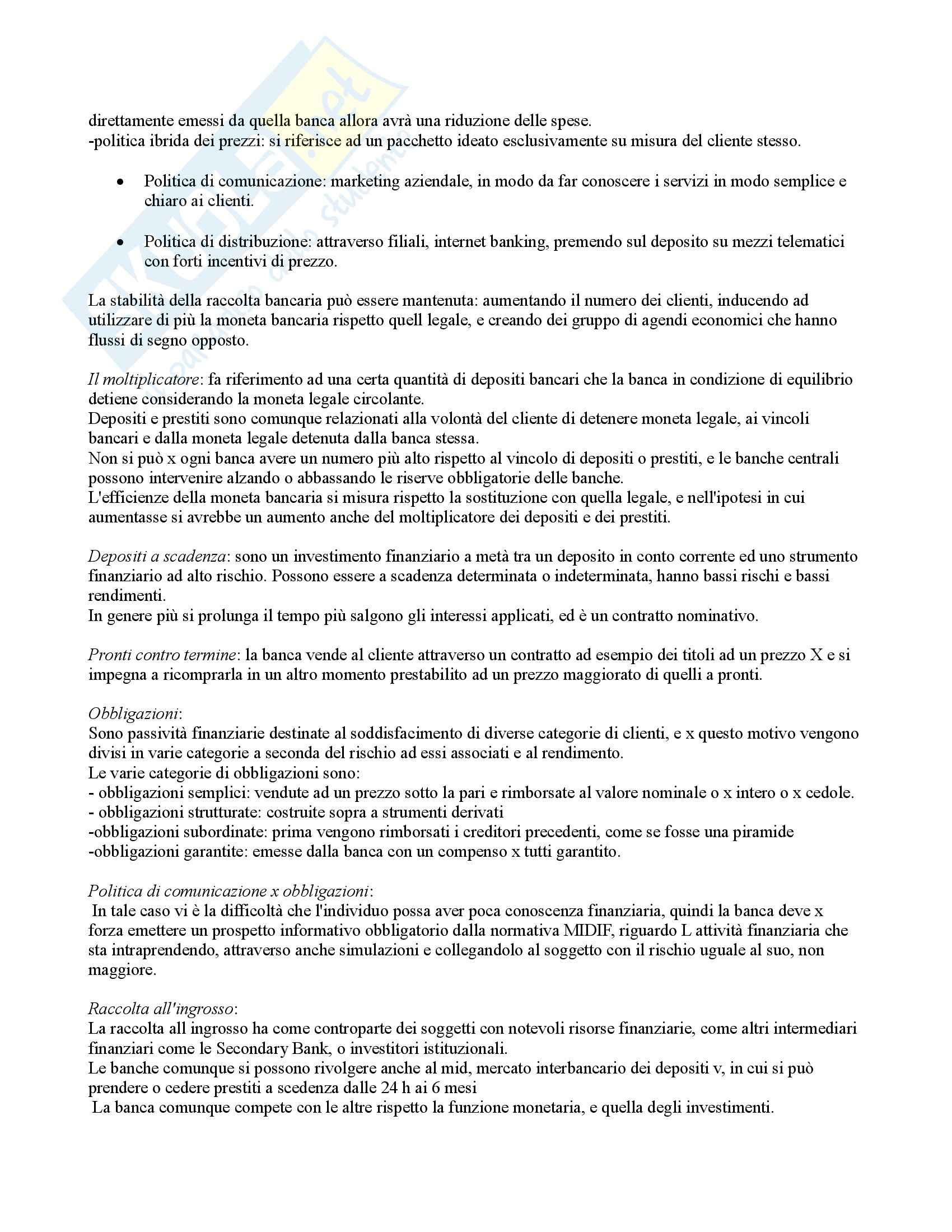 Appunti lezioni Gestione Bancaria Pag. 2
