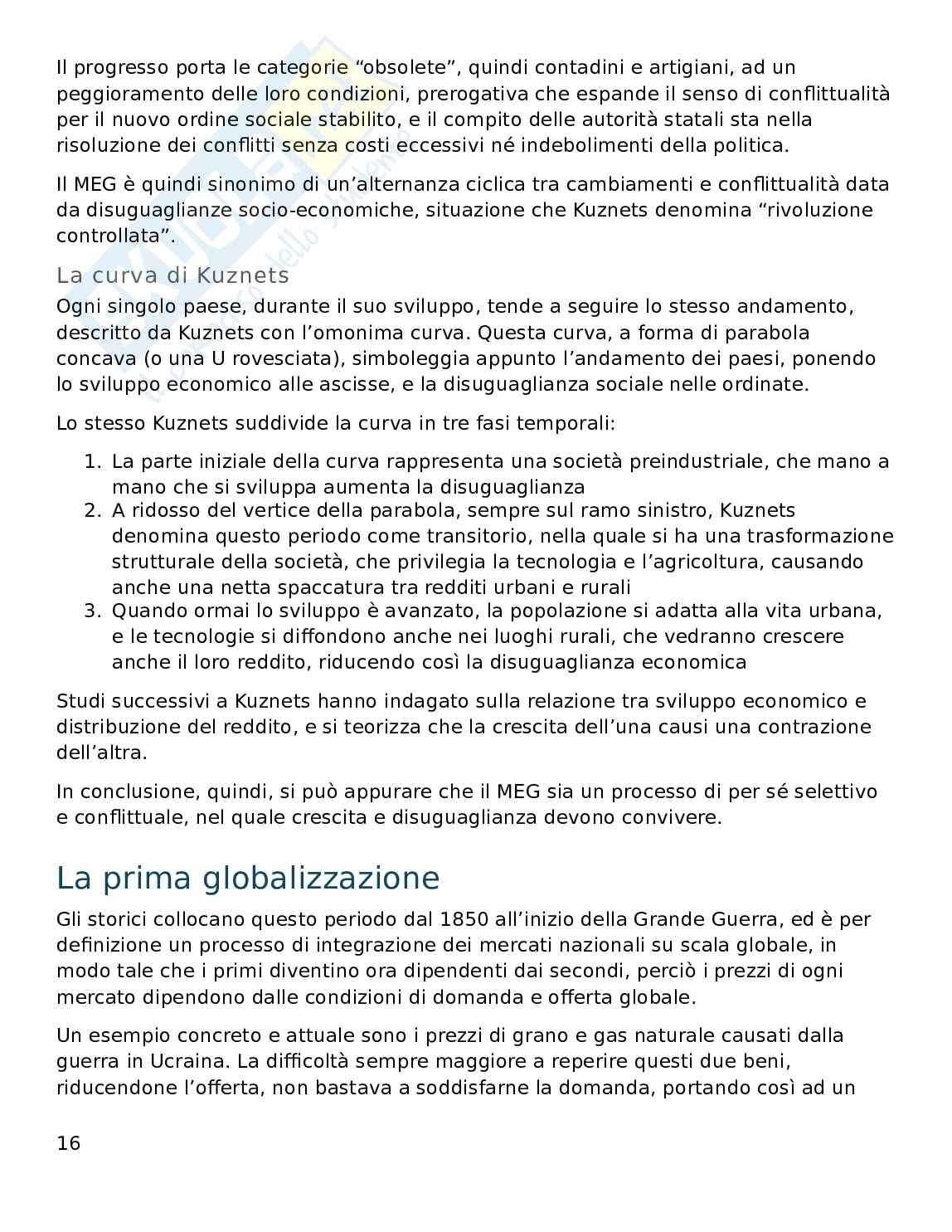 Riassunto esame Storia economica, Prof. Mancini Giulia, libro consigliato Storia economica d'Europa, Persson, Sharp Pag. 16
