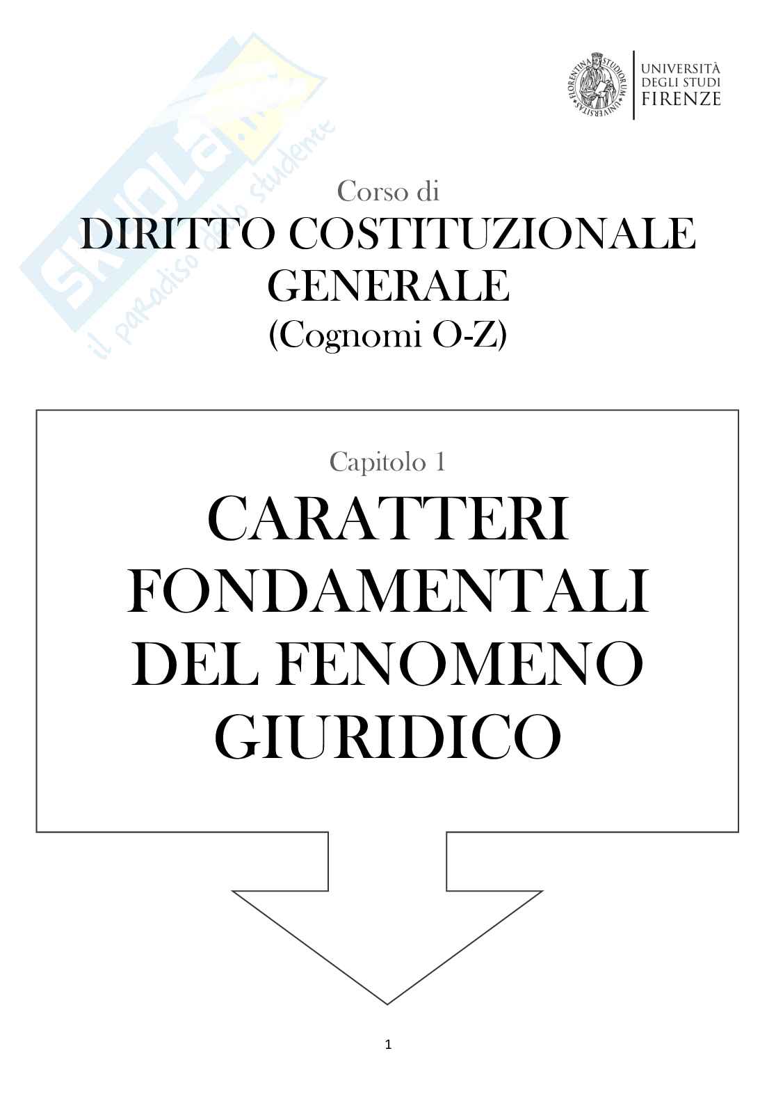 Riassunto esame Diritto costituzionale , Prof. Simoncini Andrea, libro consigliato Diritto pubblico e Privato, Caretti De Siervo Pag. 1
