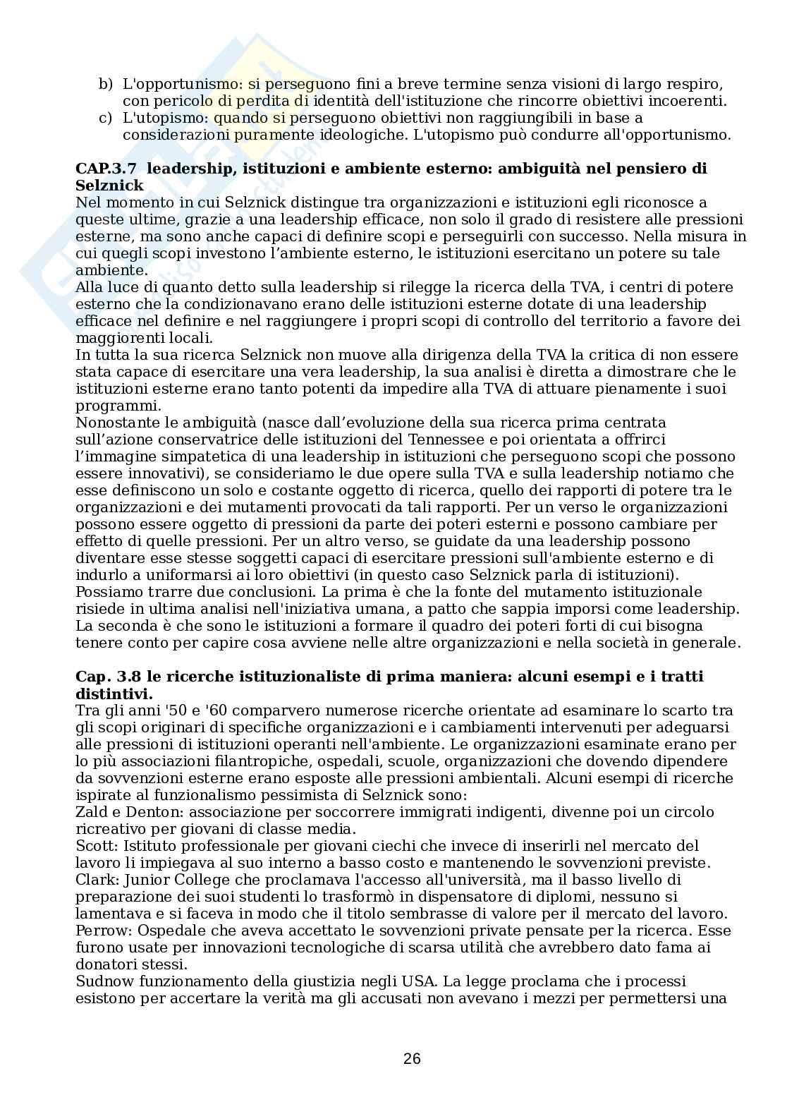 Riassunto esame Sociologia dell'organizzazione, Prof. Poggio Barbara, libro consigliato Come studiare le organizzazioni, Giuseppe Bonazzi Pag. 26