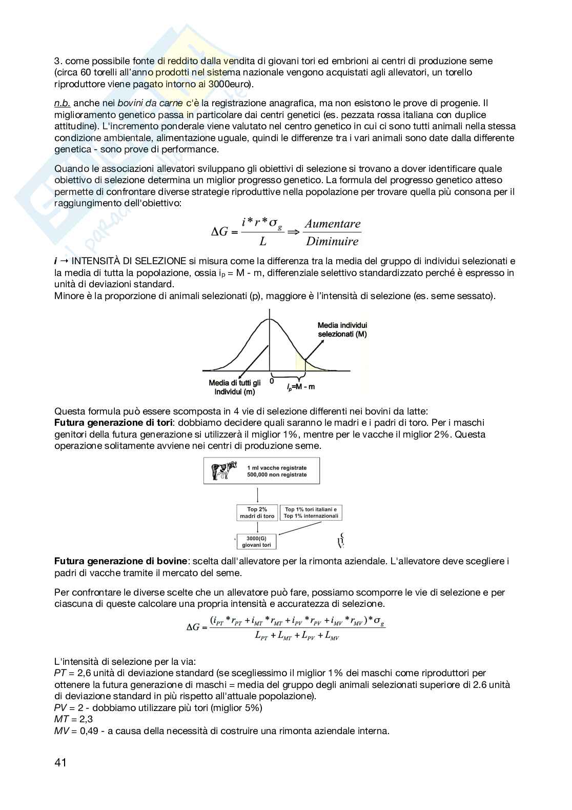 Zootecnica e miglioramento genetico  Pag. 41