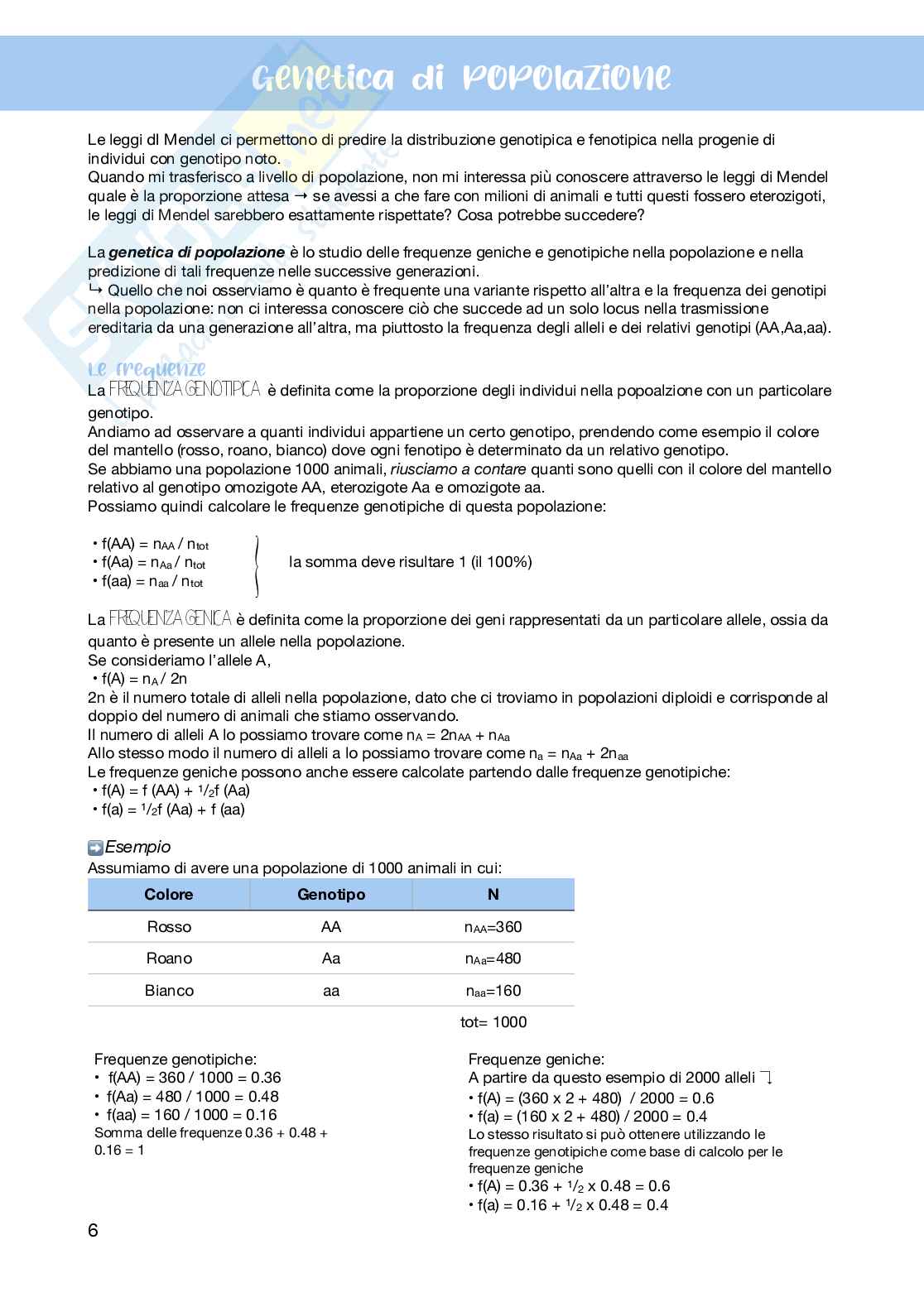 Zootecnica e miglioramento genetico  Pag. 6