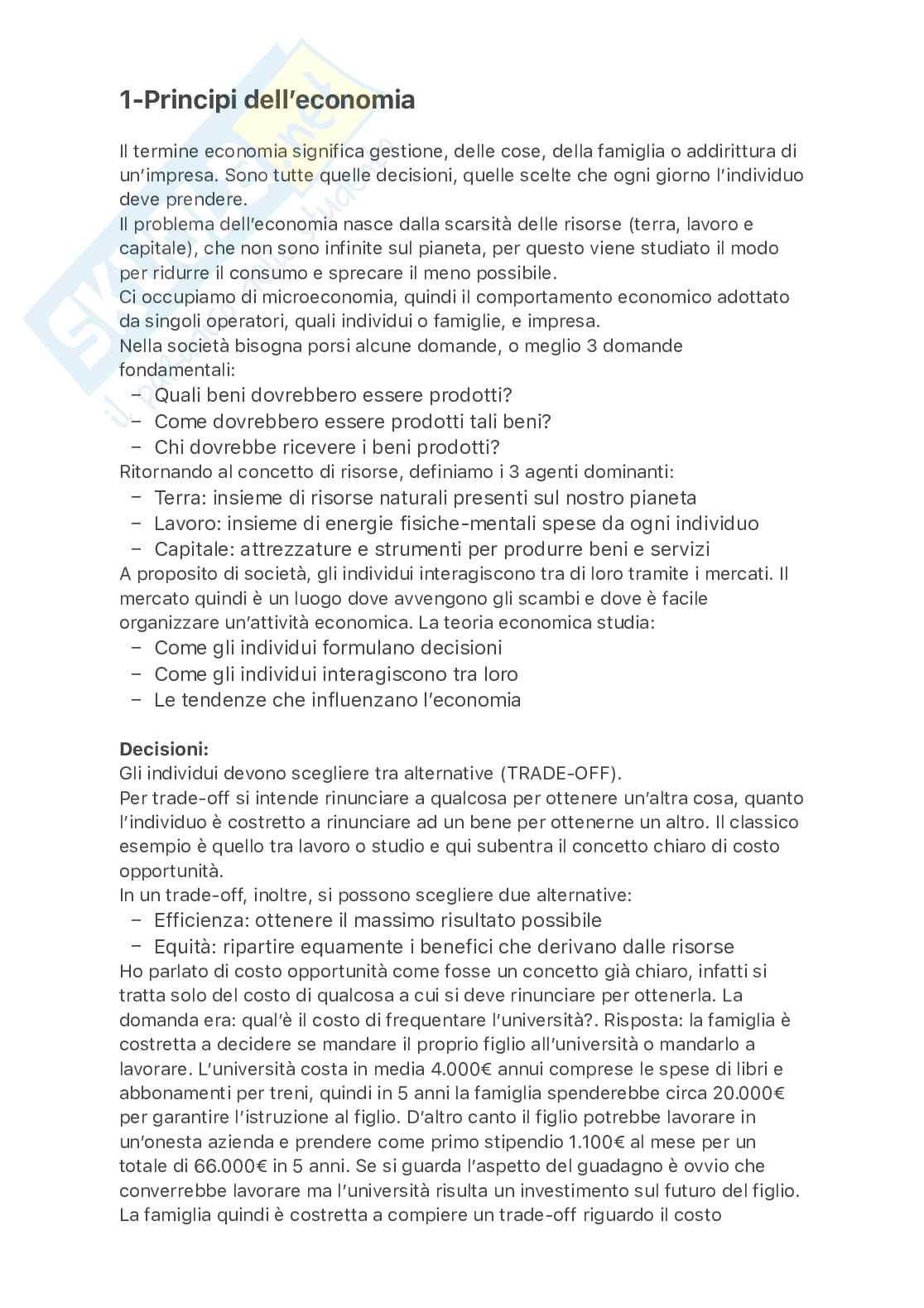 The principles of microeconomics Pag. 1