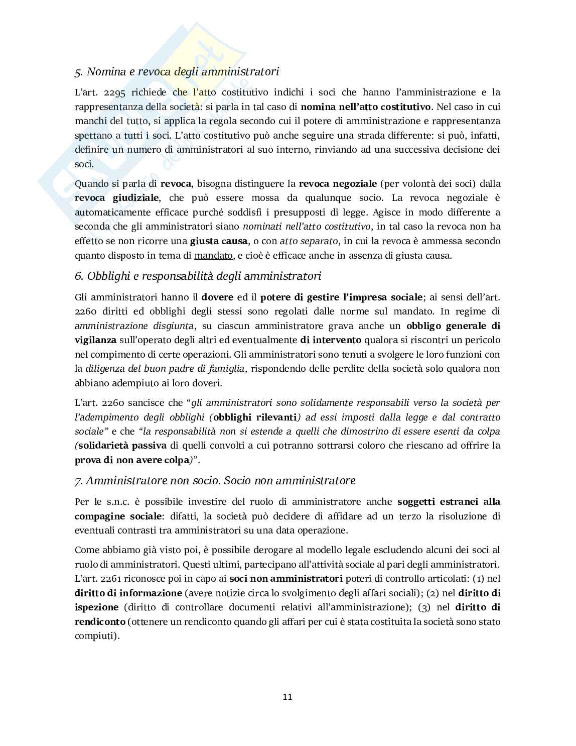 Riassunto esame Diritto commerciale , Prof. Tedeschi Claudia, libro consigliato Manuale di diritto commerciale, Cian Pag. 11