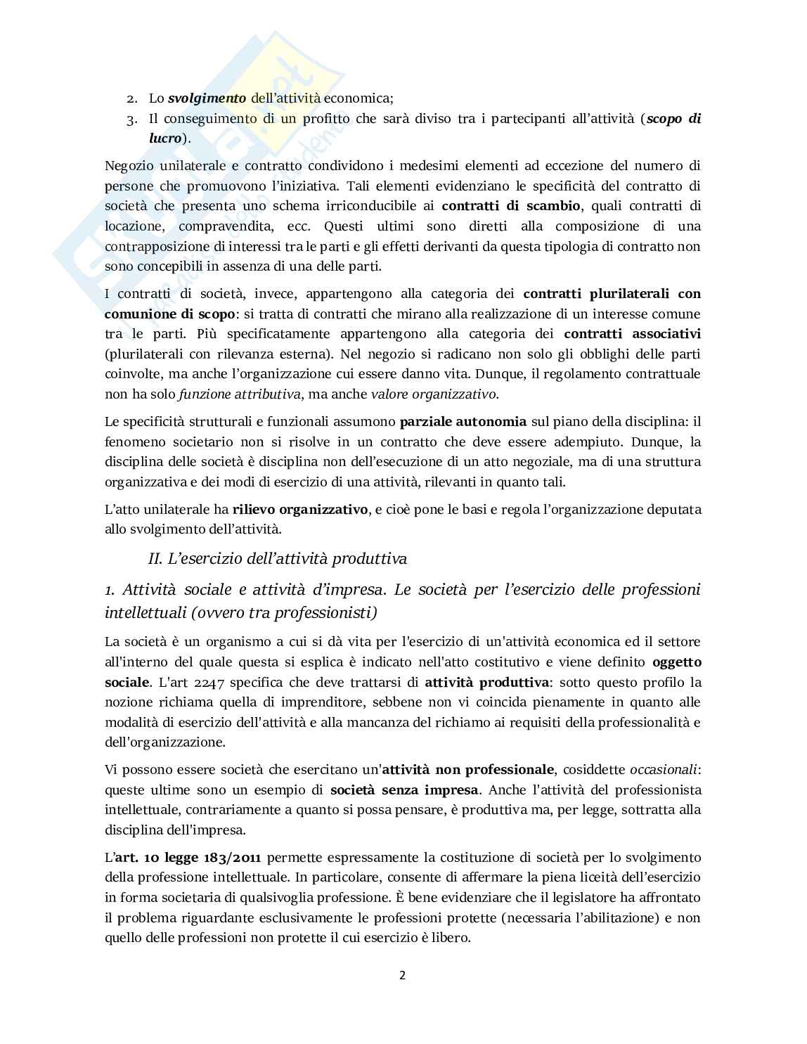 Riassunto esame Diritto commerciale , Prof. Tedeschi Claudia, libro consigliato Manuale di diritto commerciale, Cian Pag. 2