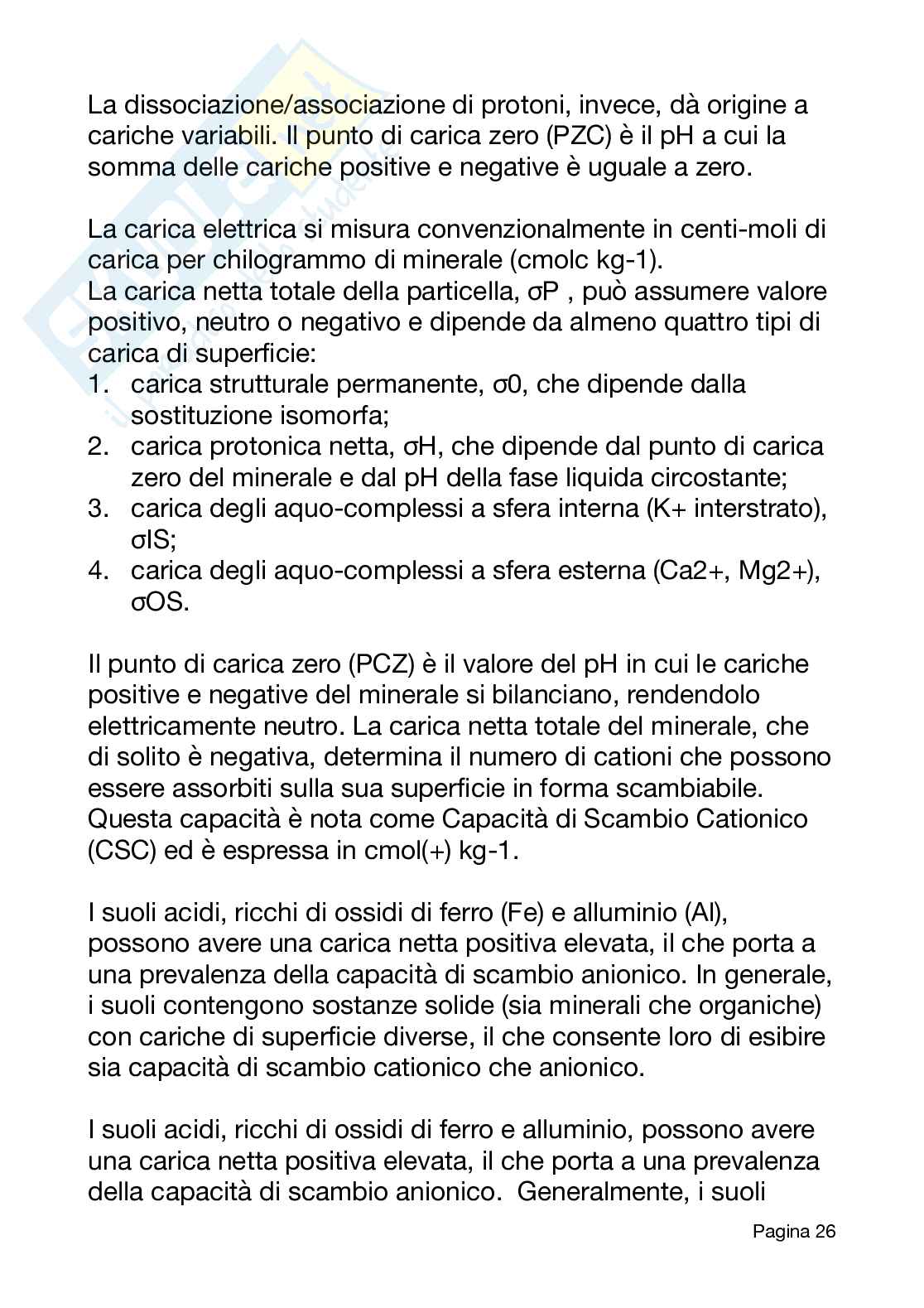 Chimica e fertilità del suolo Pag. 26