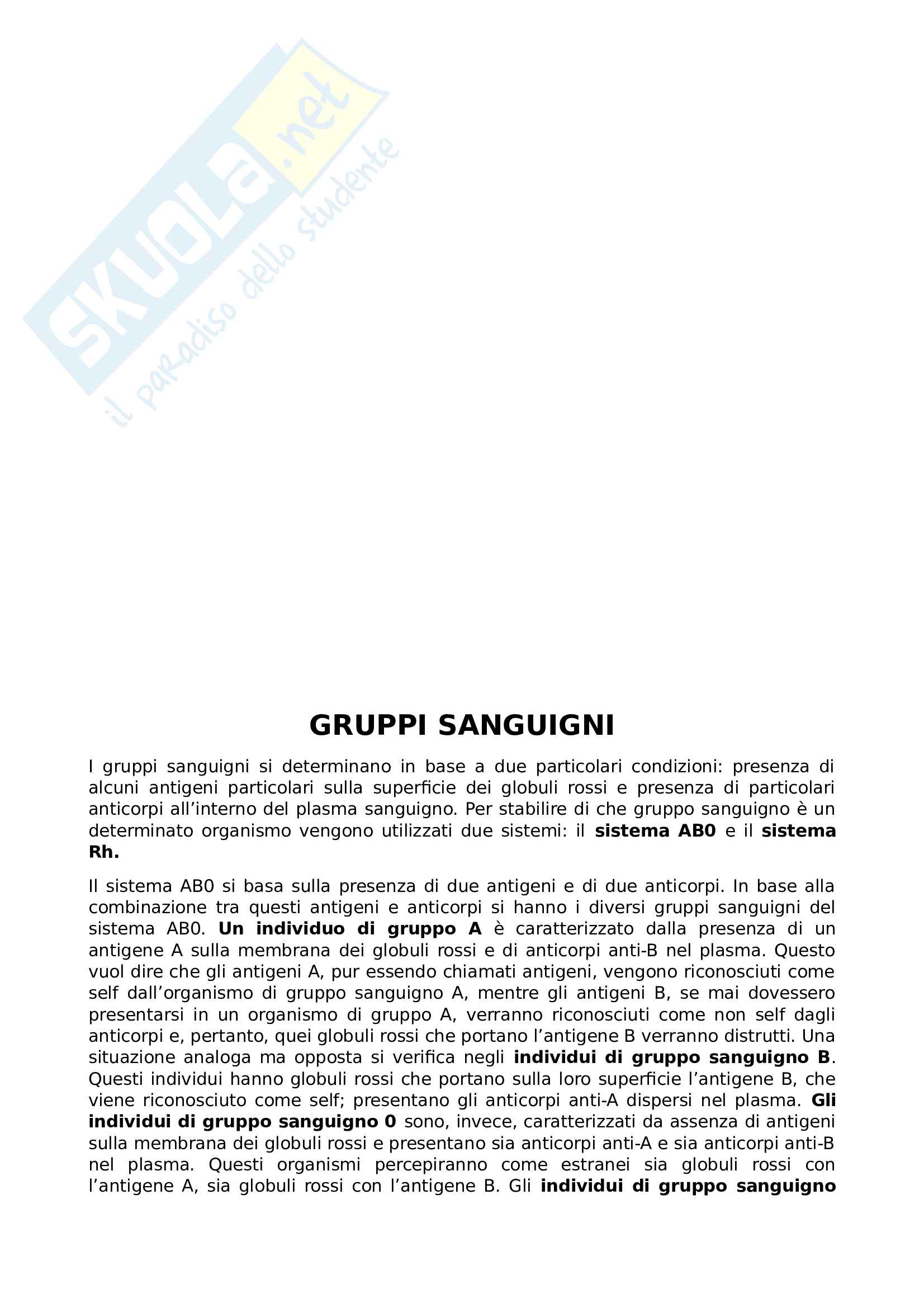 1 Esami ematologici di routine (pt, ptt, tt, emocromo, striscio di sangue, determinazione dei gruppi sanguigni, test di coombs) Pag. 21
