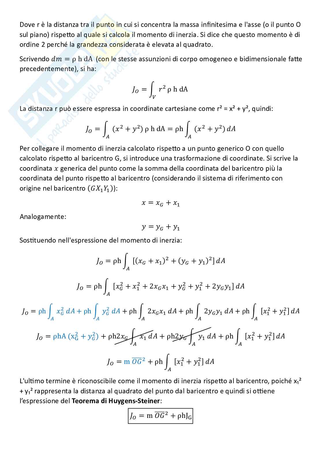 Fondamenti di meccanica teorica ed applicata (parte 6) - Equilibrio statico di sistemi di corpi rigidi, Principio dei Lavori Virtuali e Proprietà inerziali di corpi rigidi Pag. 26