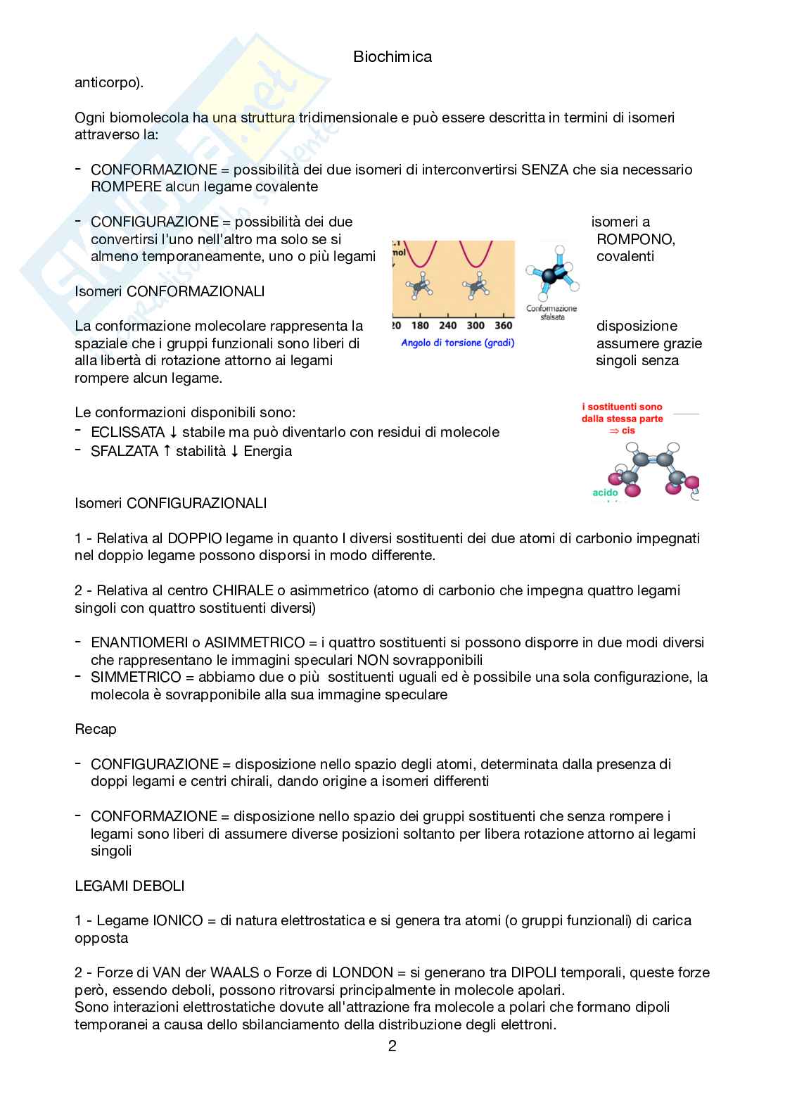 Appunti di Biochimica sulla parte introduttiva, non completi  Pag. 2