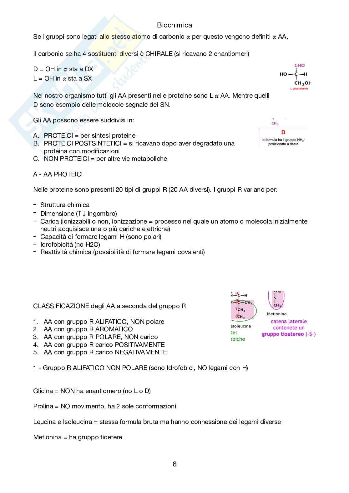 Appunti di Biochimica sulla parte introduttiva, non completi  Pag. 6