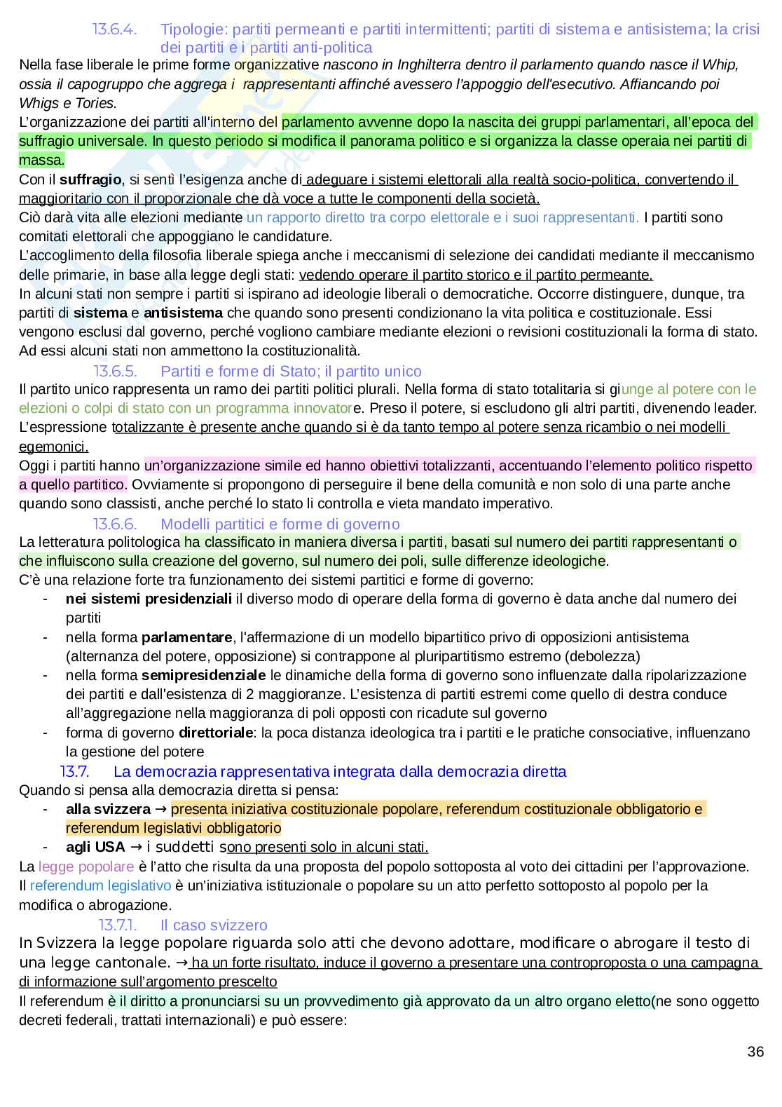Riassunto esame Sistemi giuridici comparati, Prof. Bassini Marco, libro consigliato Sistemi costituzionali comparati, Pegoraro Pag. 36