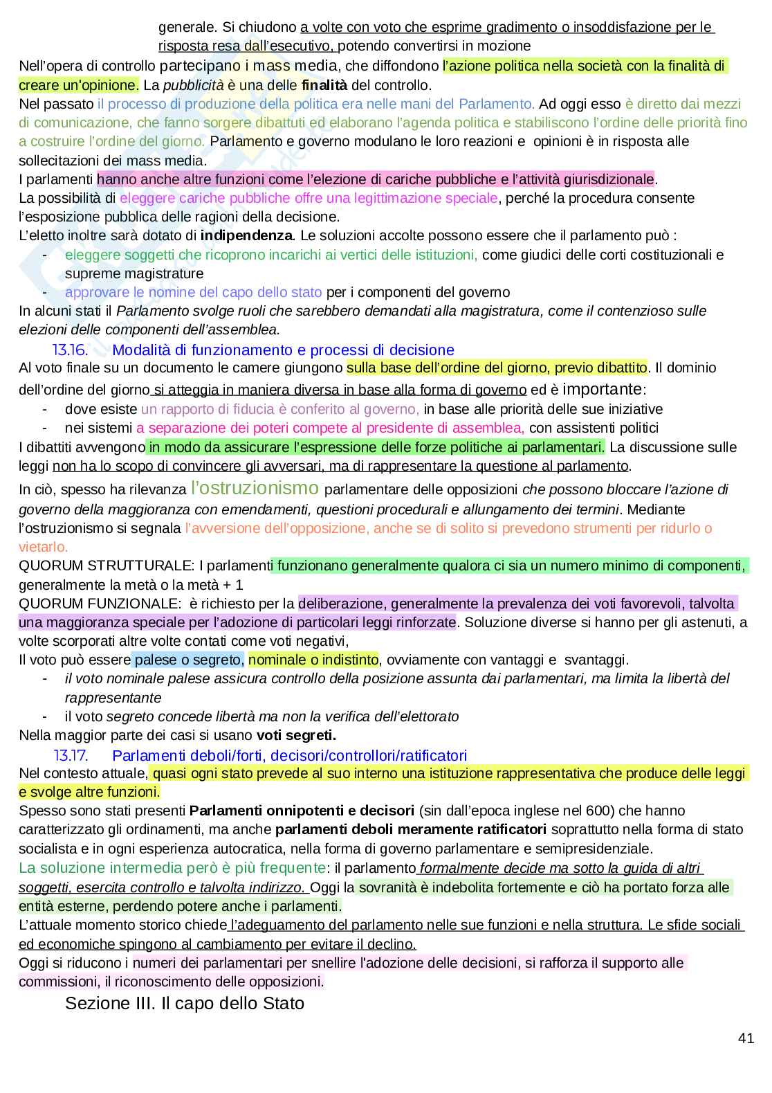 Riassunto esame Sistemi giuridici comparati, Prof. Bassini Marco, libro consigliato Sistemi costituzionali comparati, Pegoraro Pag. 41