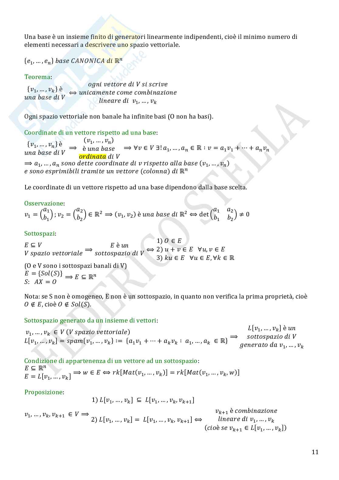 Appunti di Geometria Pag. 11