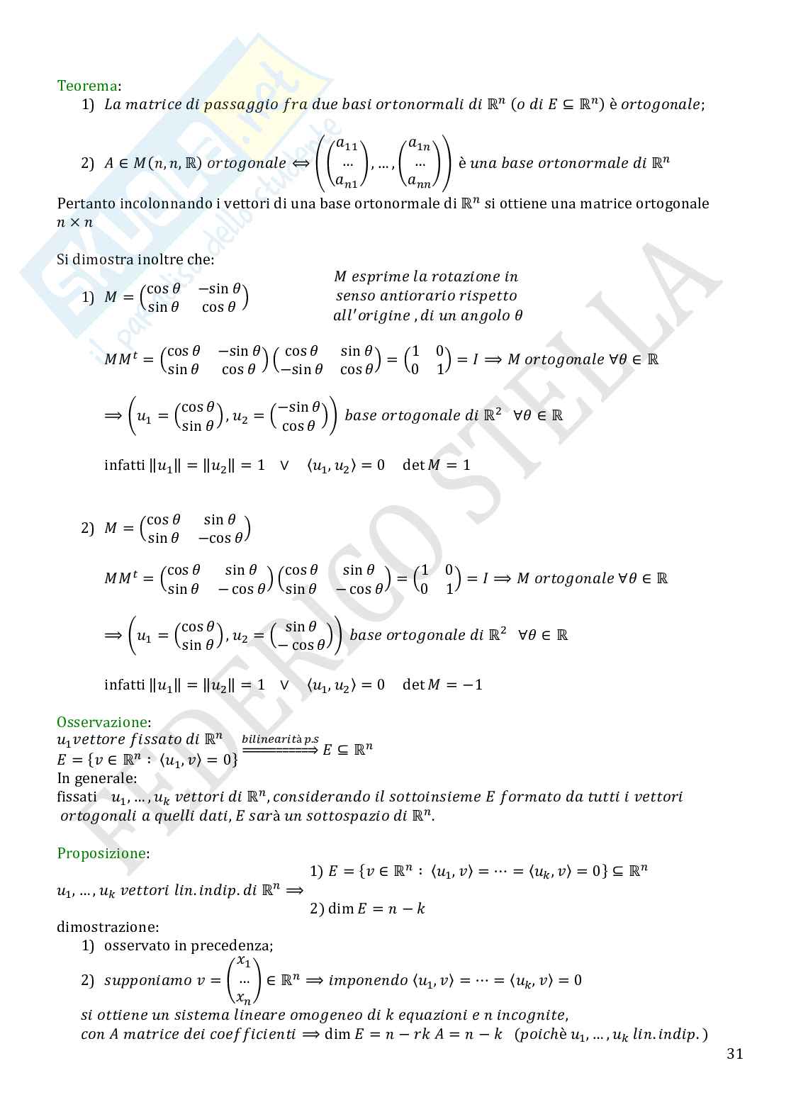 Appunti di Geometria Pag. 31