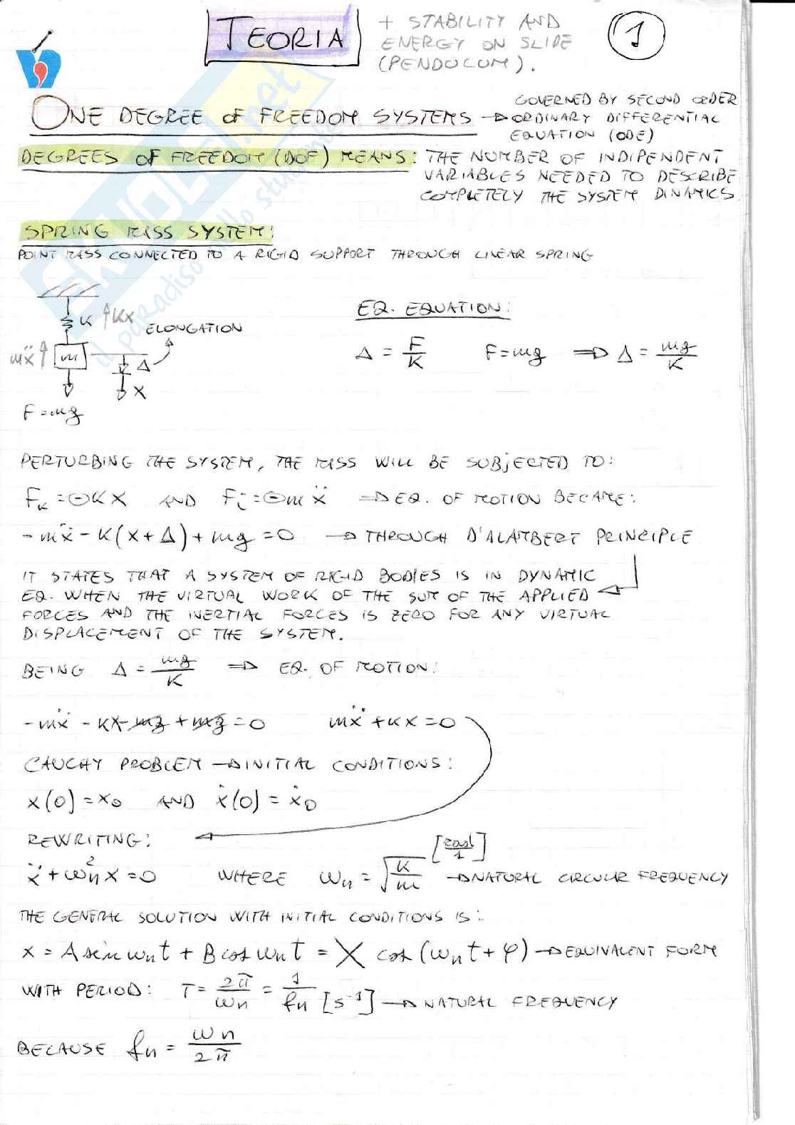 Mechanical Vibrations Pag. 1