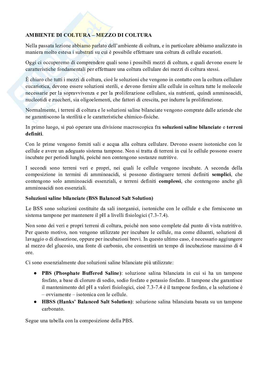 Biologia cellulare con laboratorio Pag. 1