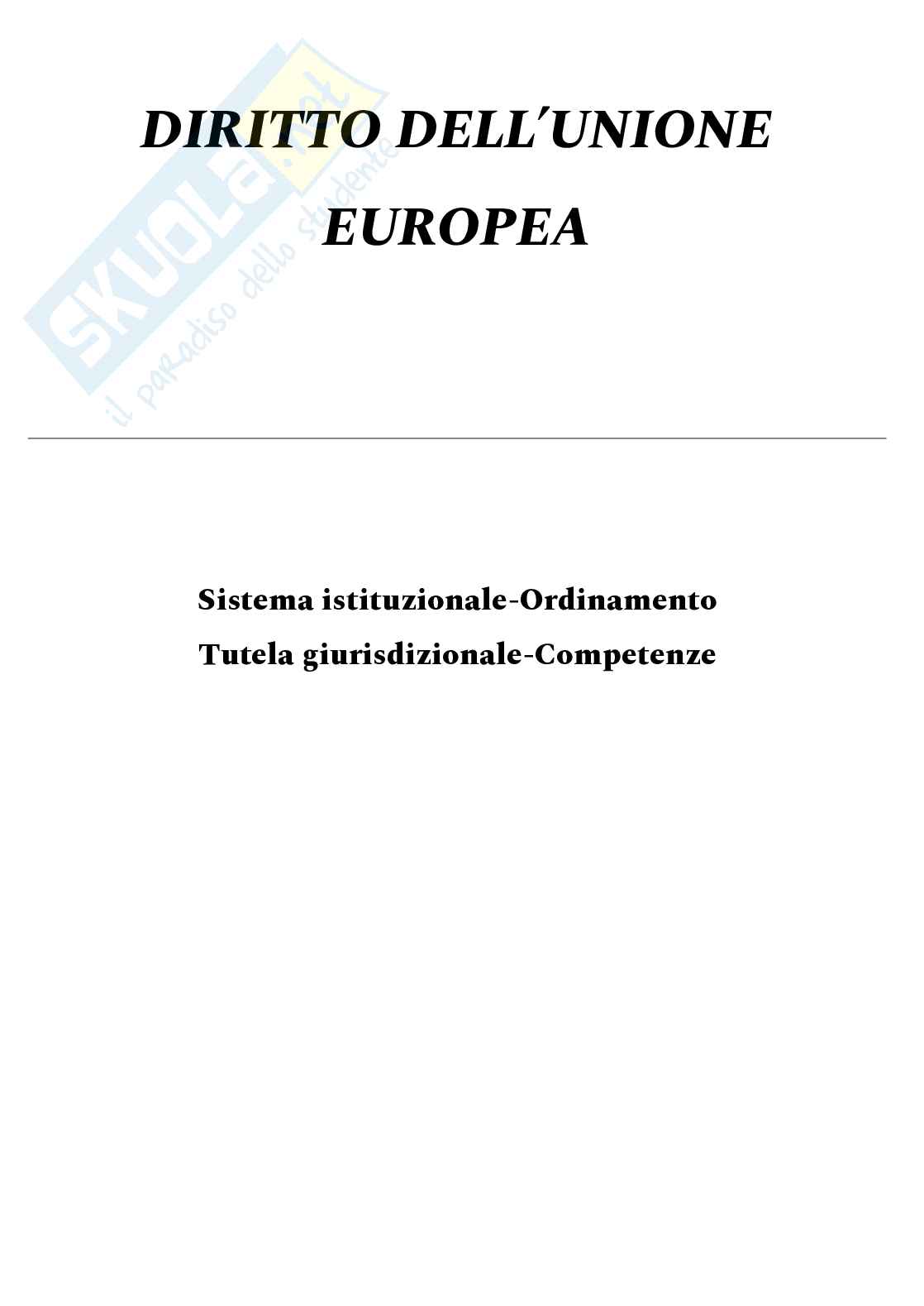 Paniere Diritto dell'Unione Europea, concorso RIPAM 3997 unità personale assistenti amministrativi, informatici, personale economico  Pag. 1