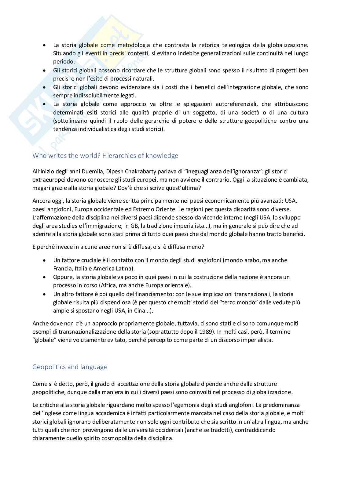 Riassunto esame Global history, prof. Acciai, libro consigliato What is global history, Conrad Pag. 26