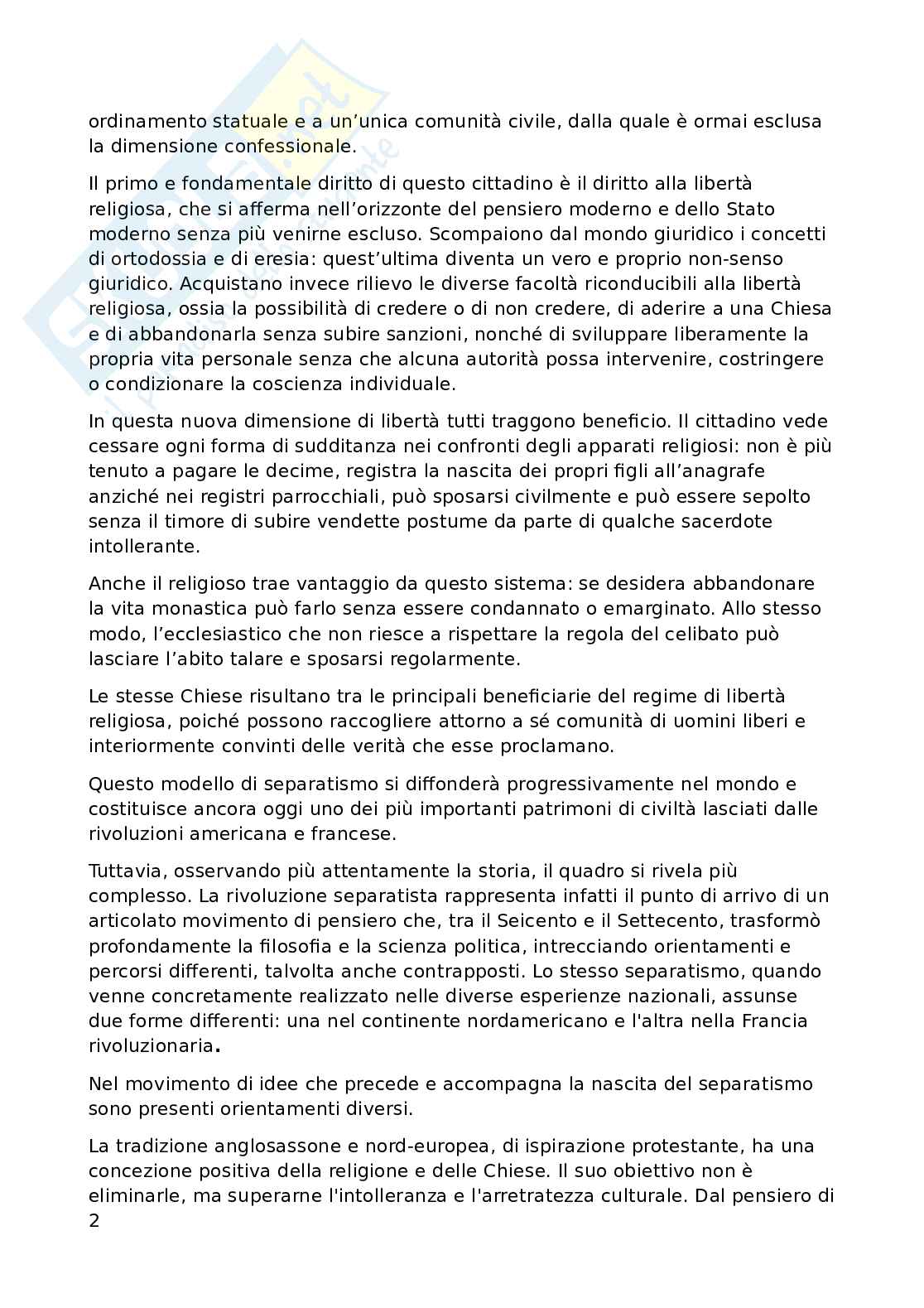 Diritto ecclesiastico  Pag. 2
