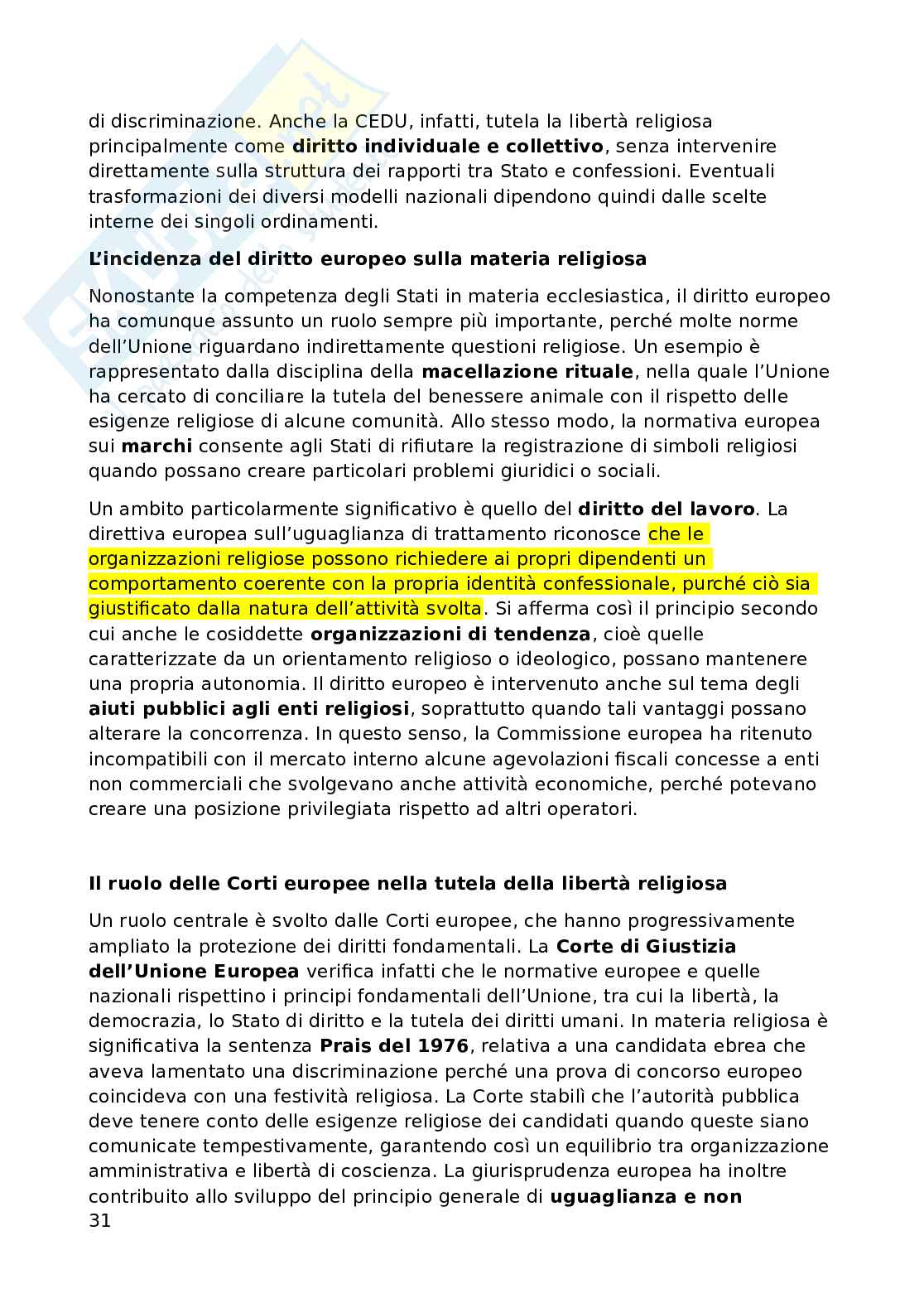Diritto ecclesiastico  Pag. 31